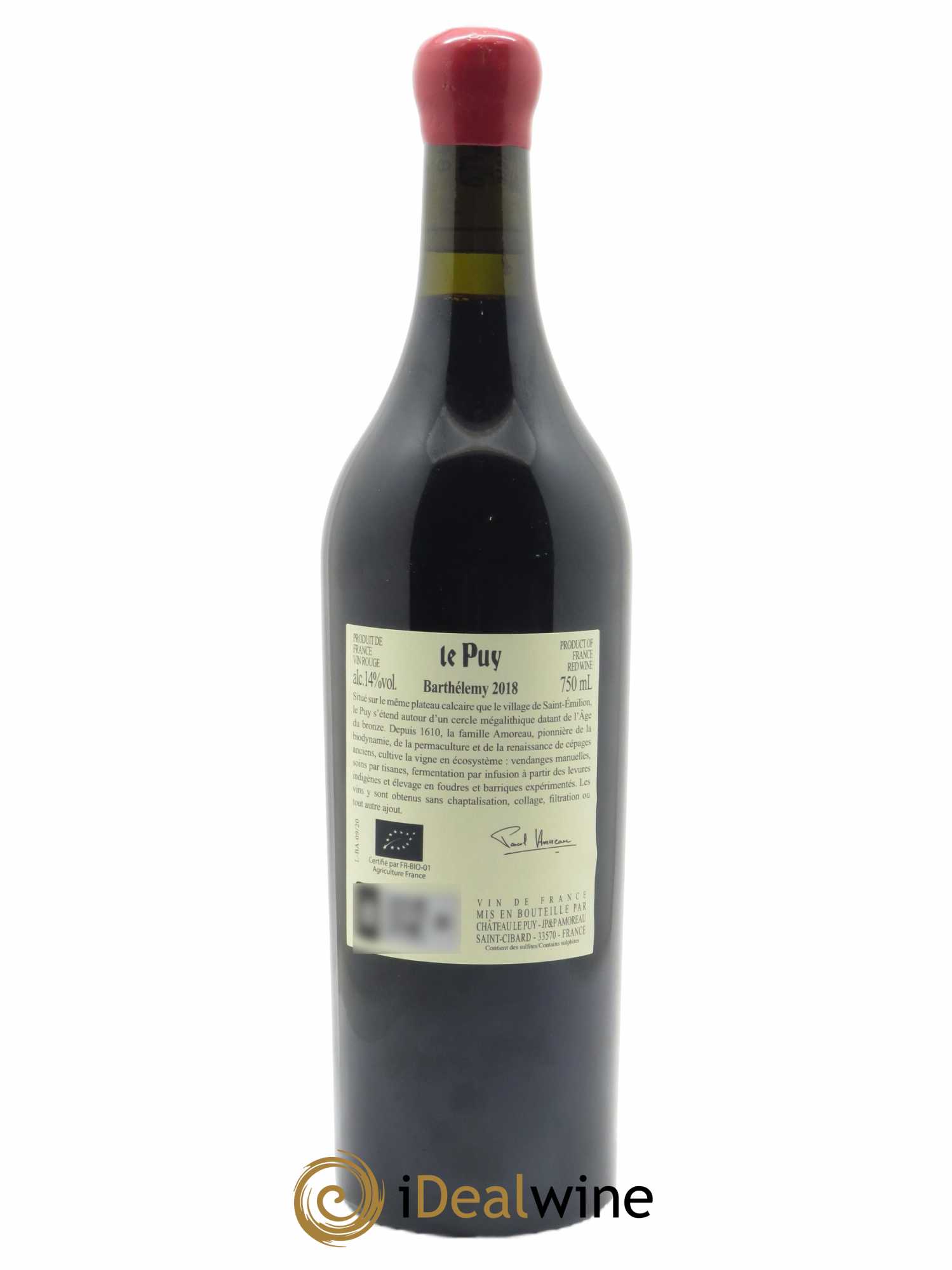Le Puy - Cuvée Barthélemy 2018 - Lot de 1 bouteille - 1