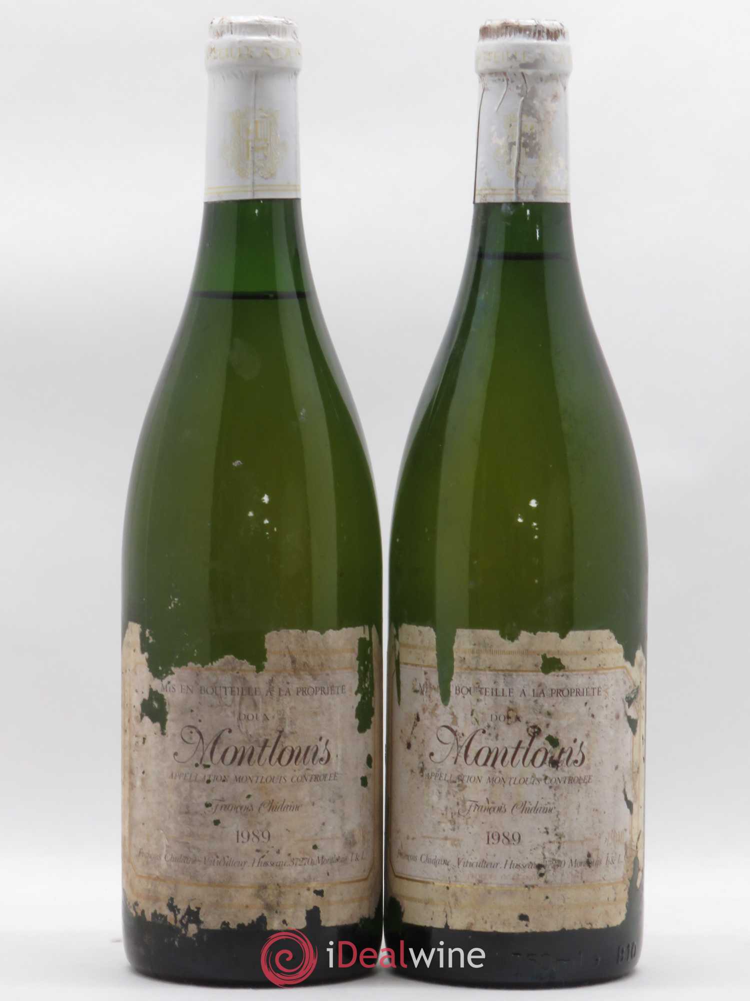 Montlouis-sur-Loire Moelleux François Chidaine 1989 - Lotto di 2 bottiglie - 0
