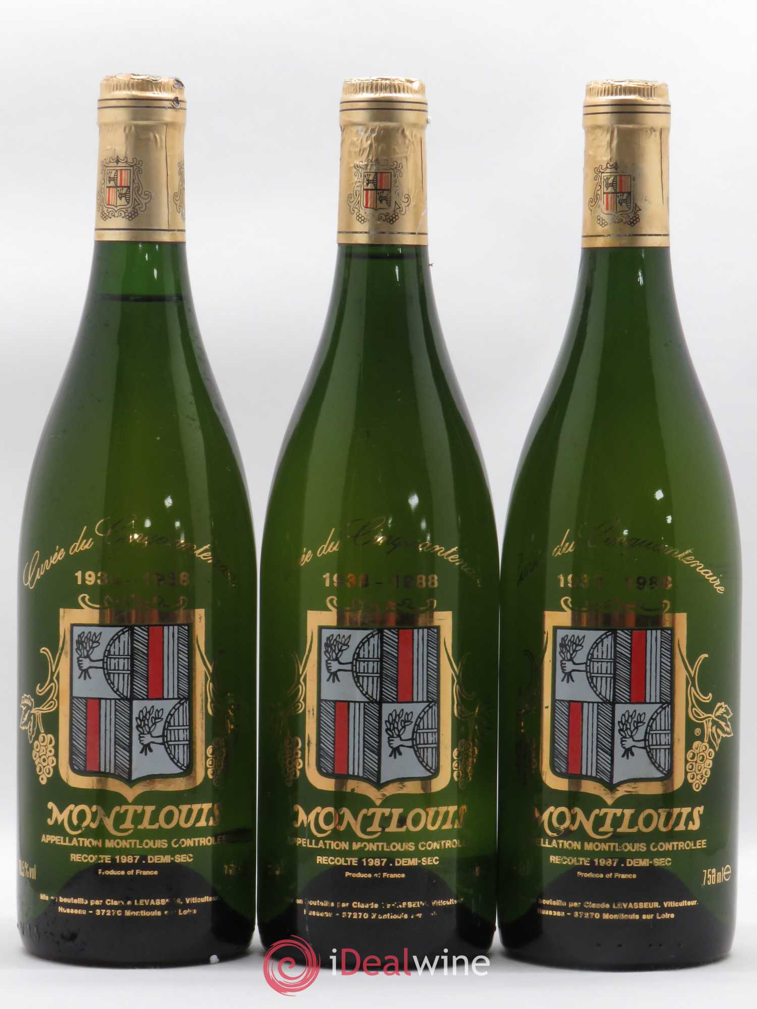 Montlouis-sur-Loire Demi-Sec Cuvée du Cinquantenaire Claude Levasseur (sans prix de réserve) 1987 - Posten von 6 Flaschen - 2
