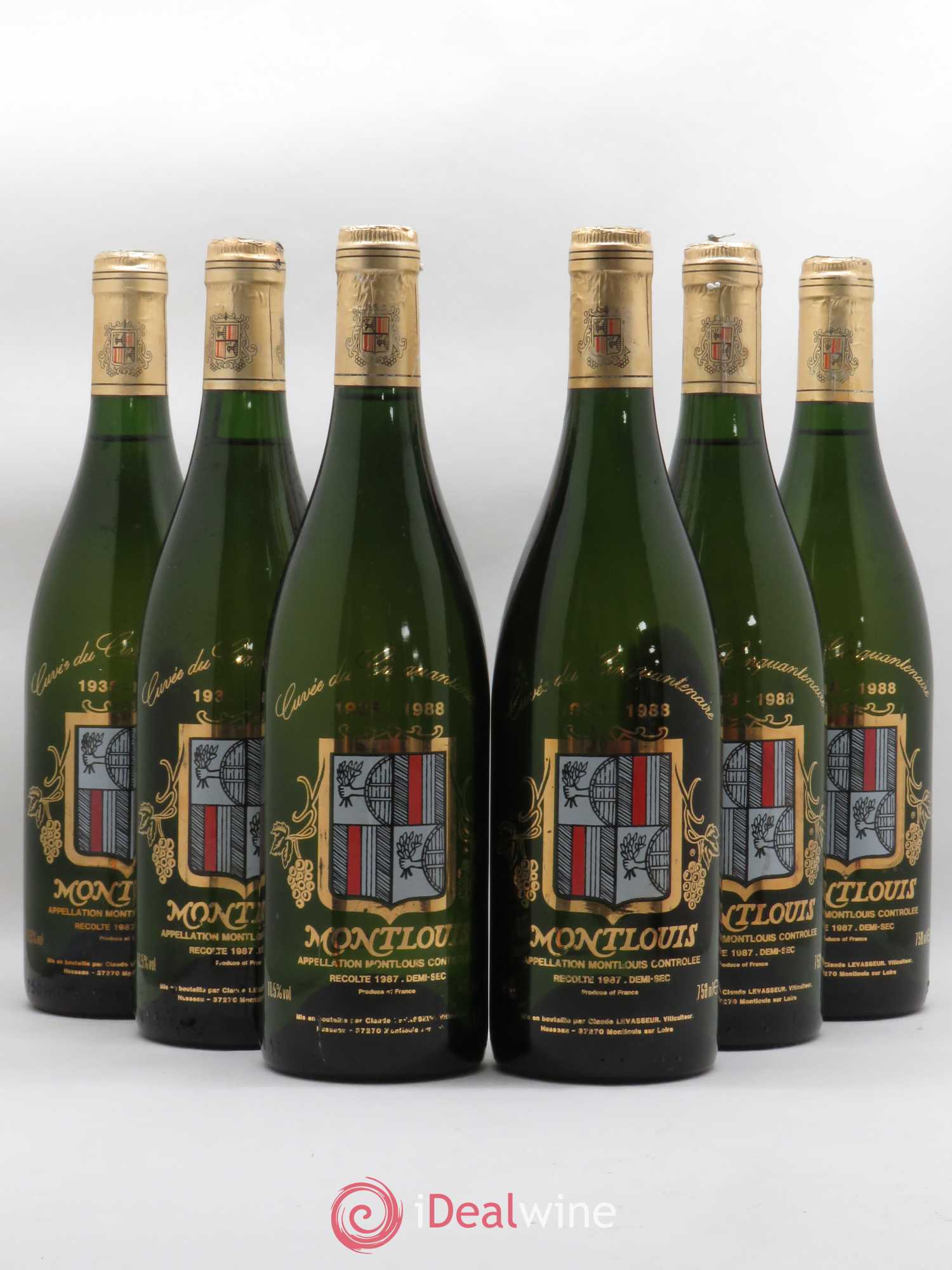 Montlouis-sur-Loire Demi-Sec Cuvée du Cinquantenaire Claude Levasseur (sans prix de réserve) 1987 - Posten von 6 Flaschen - 0