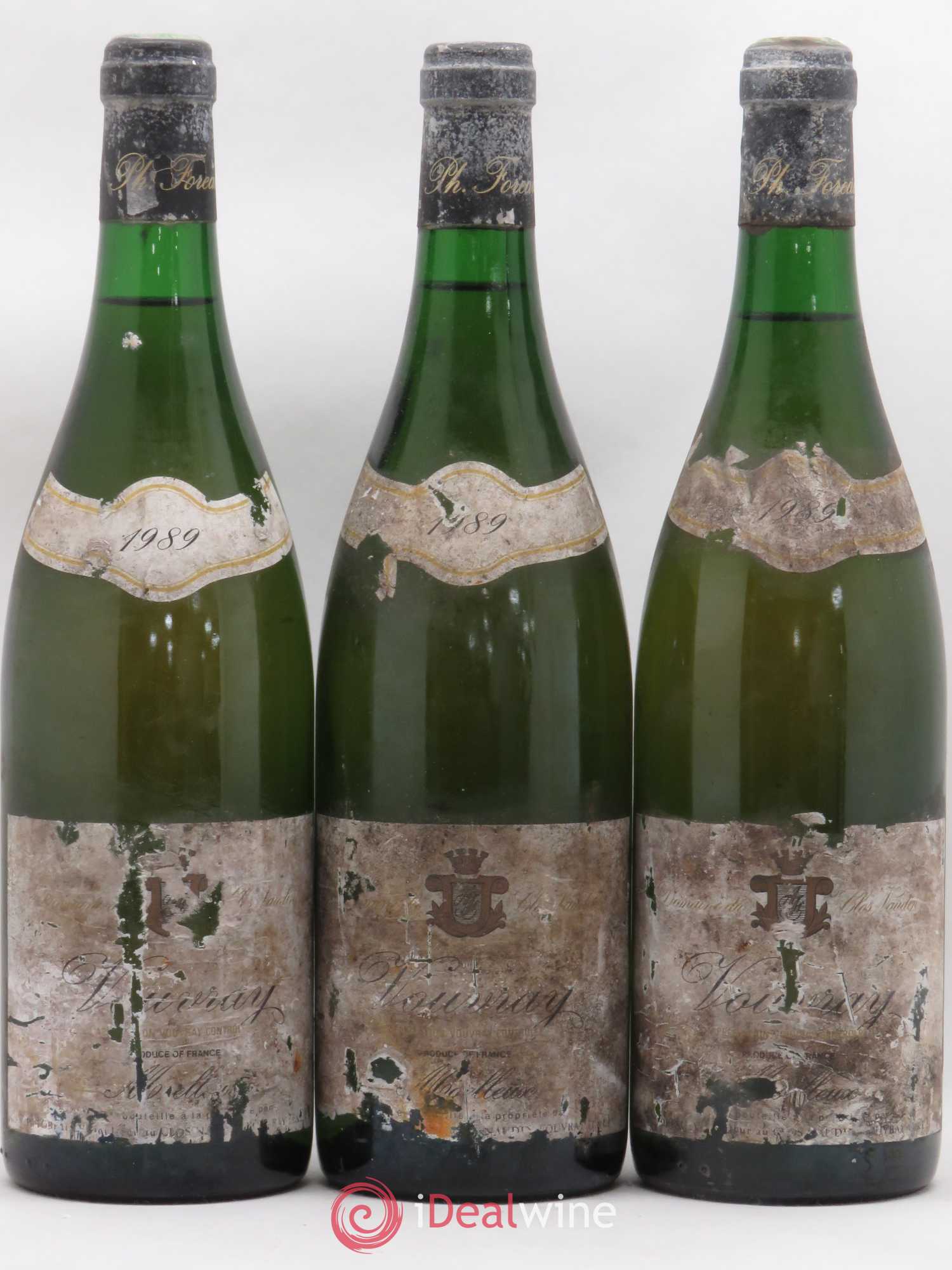 Vouvray Moelleux Clos Naudin - Philippe Foreau (senza prezzo di riserva) 1989 - Lotto di 3 bottiglie - 0