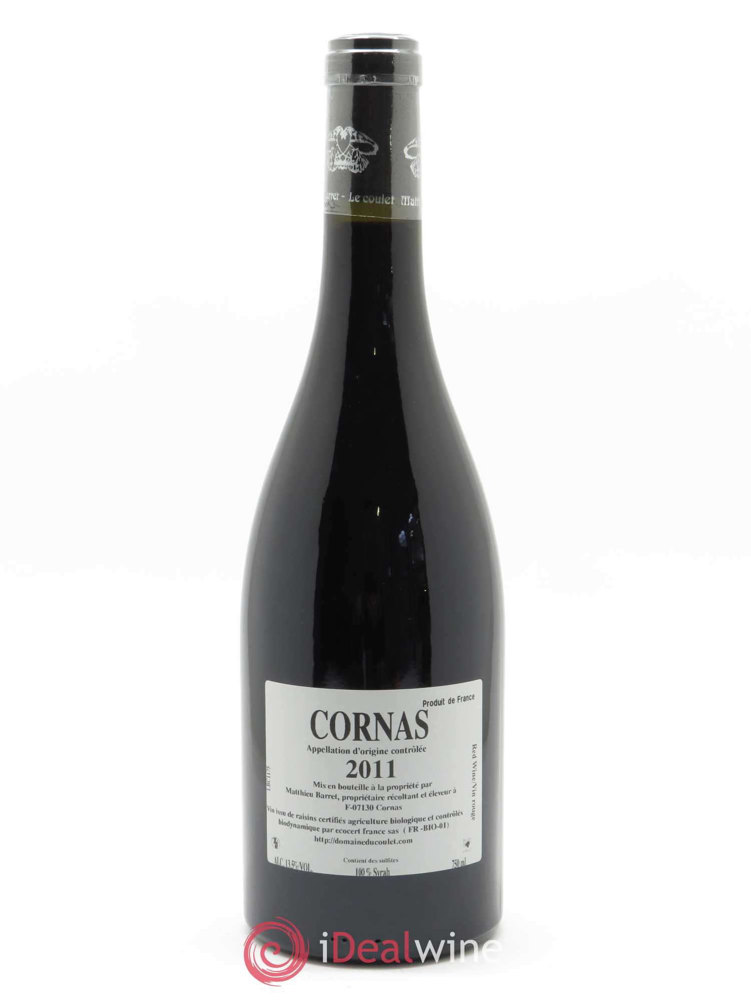 Cornas Brise Cailloux Coulet (Domaine du) - Matthieu Barret 2011 - Lot de 1 bouteille - 1