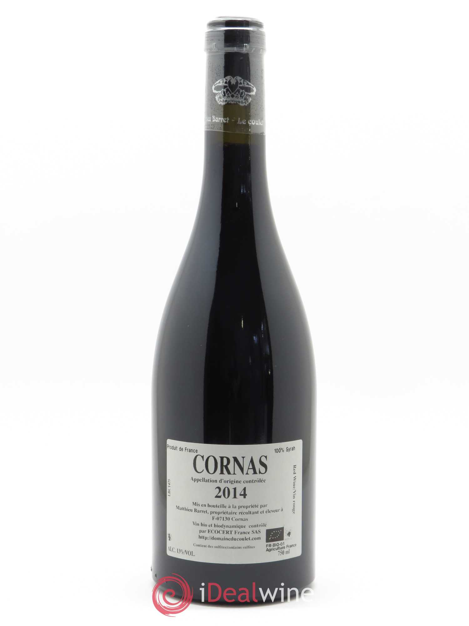 Cornas Brise Cailloux Coulet (Domaine du) - Matthieu Barret 2014 - Lot de 1 bouteille - 1