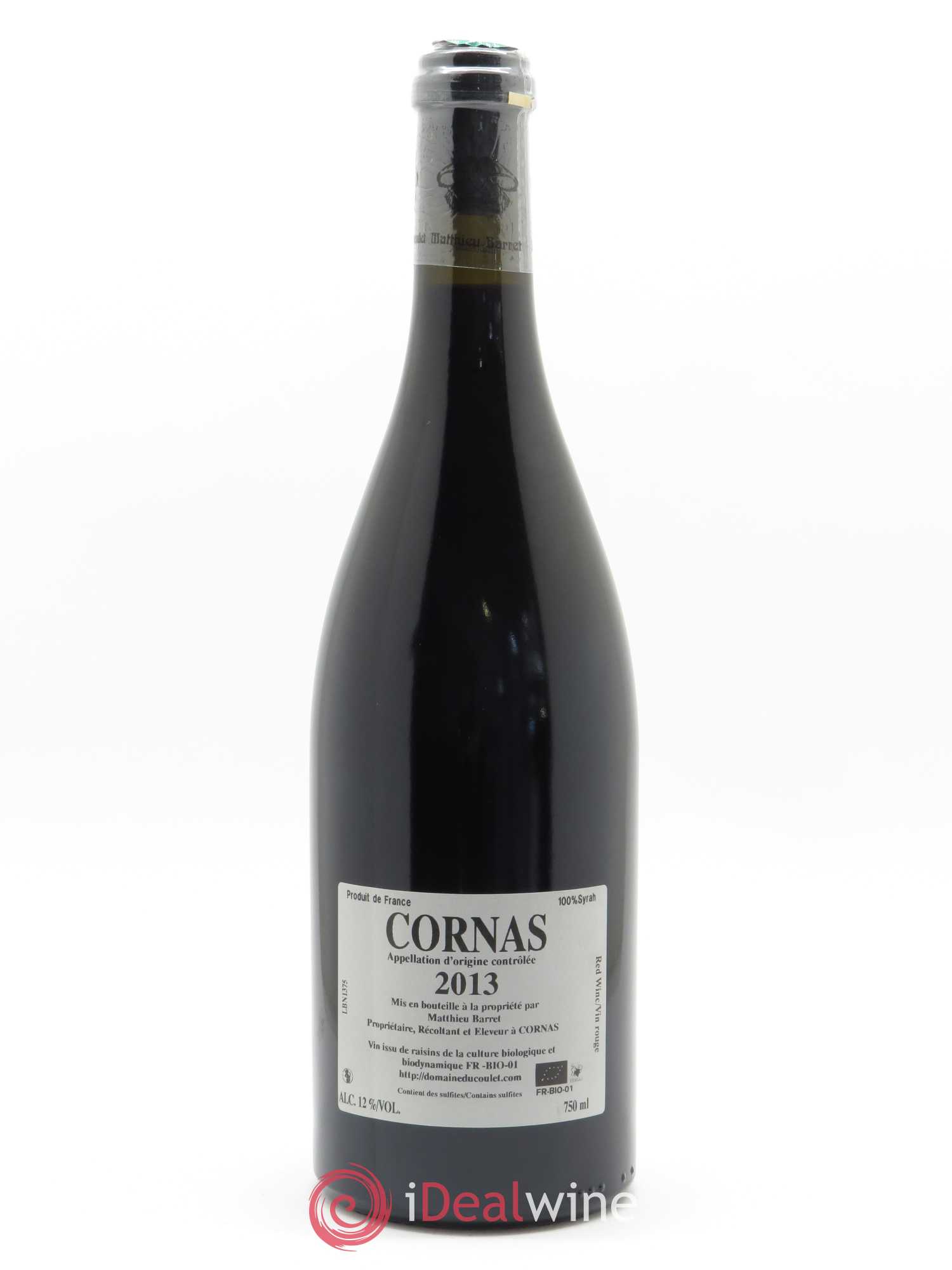 Cornas Billes Noires Coulet (Domaine du) - Matthieu Barret 2013 - Lot de 1 bouteille - 1