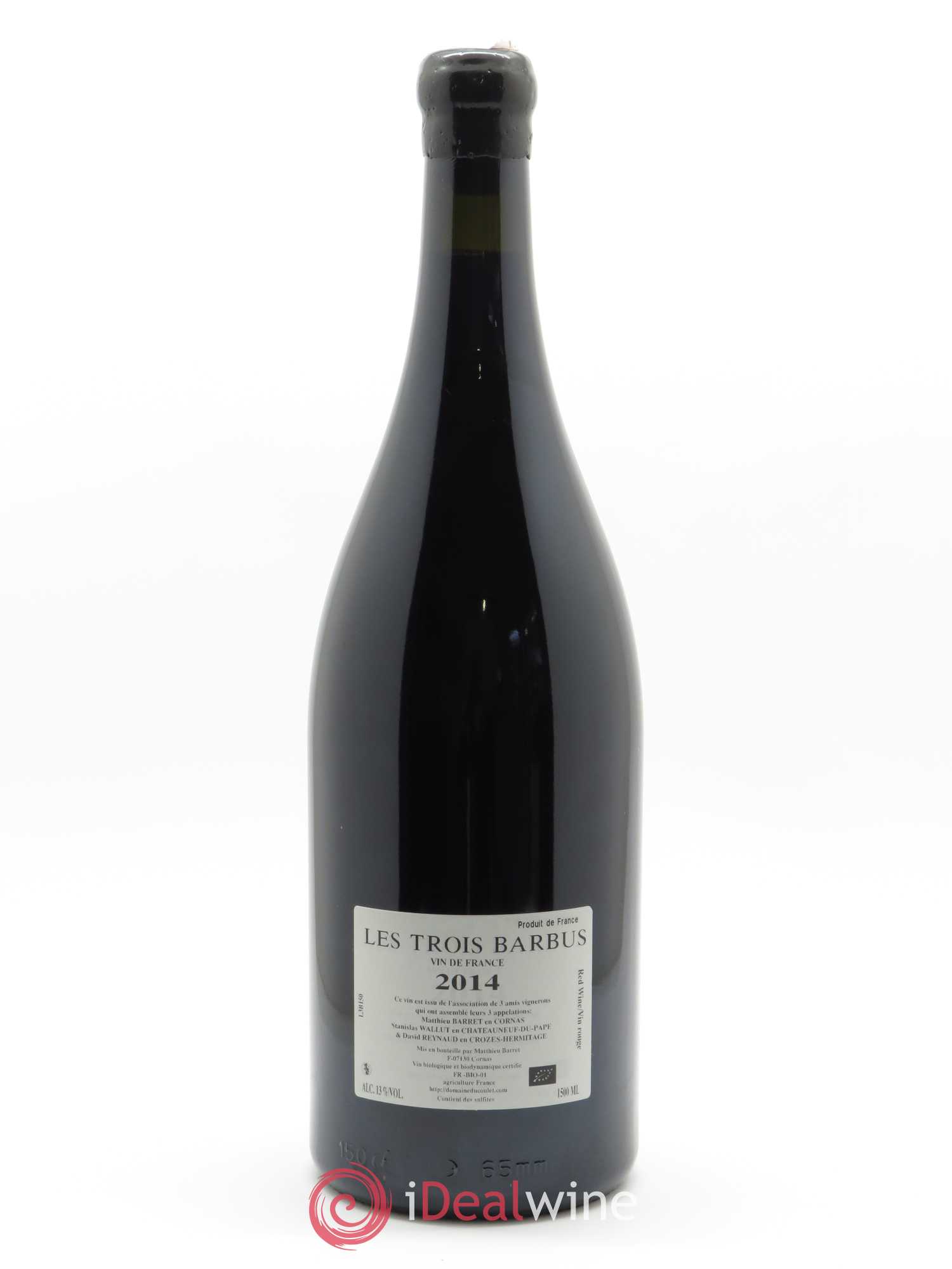 Vin de France Les 3 Barbus Domaine de Villeneuve 2014 - Lot de 1 magnum - 1