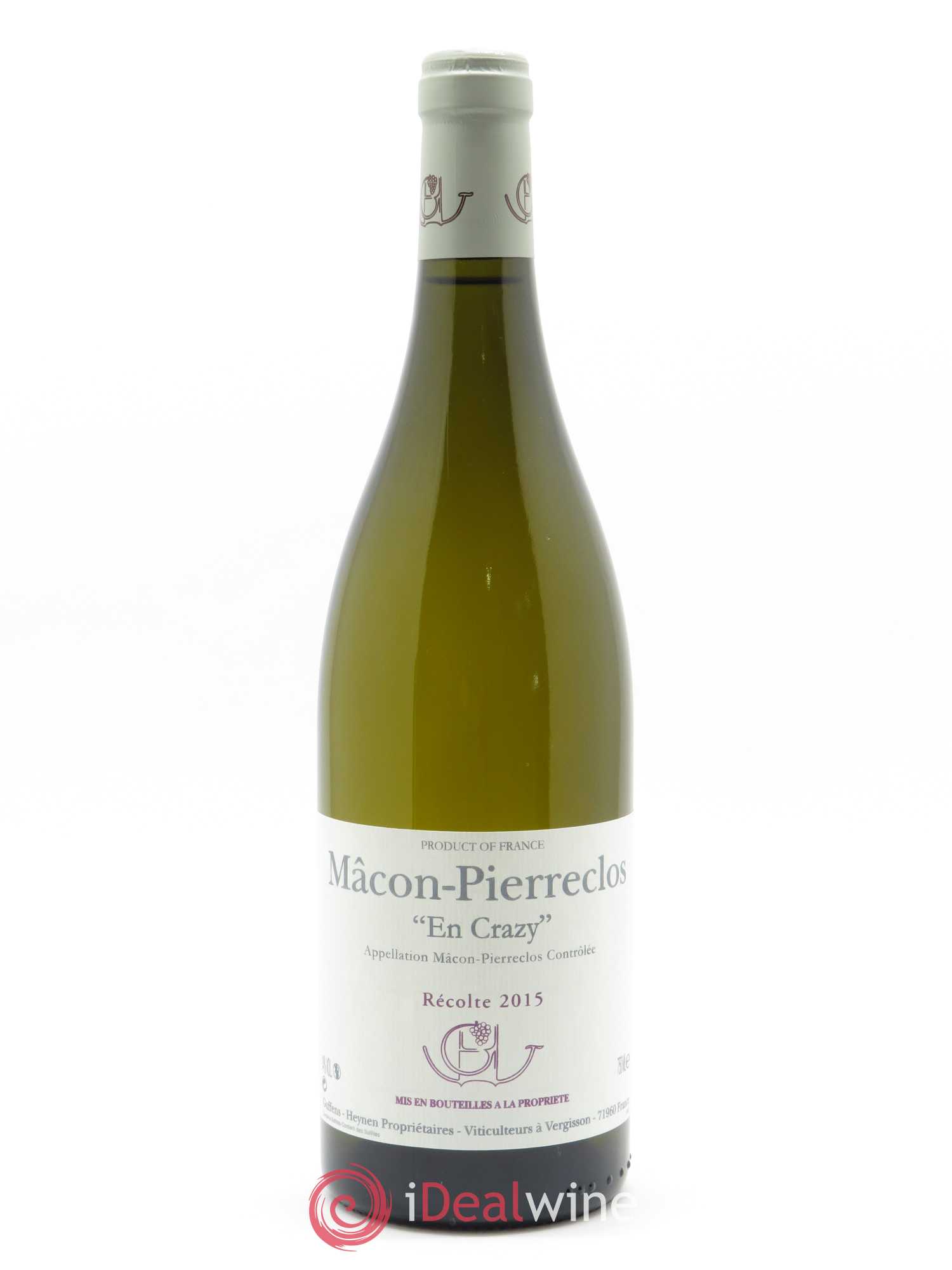 Mâcon Pierreclos En Crazy Guffens-Heynen 2015 - Lot de 1 bouteille - 0