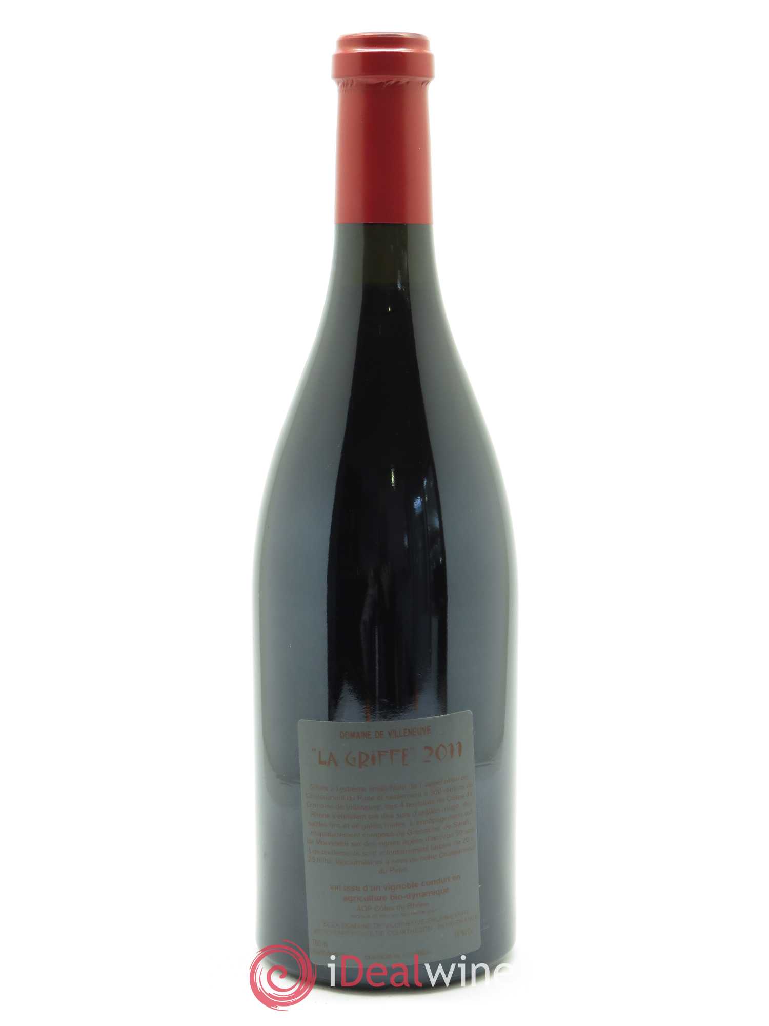 Côtes-du-Rhône La Griffe Domaine de Villeneuve 2011 - Lot de 1 bouteille - 1