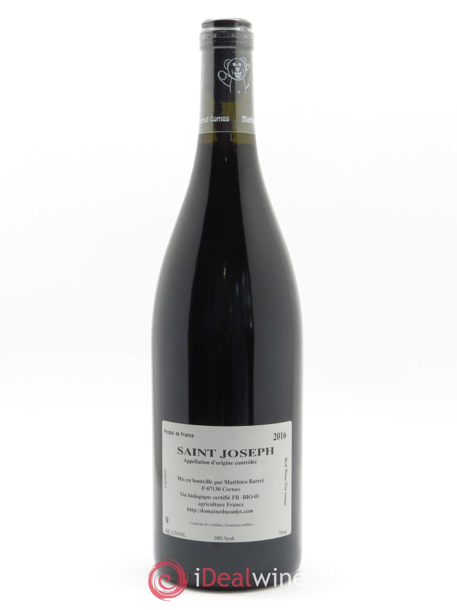Saint-Joseph Coulet (Domaine du) - Matthieu Barret 2016 - Lot de 1 bouteille - 1