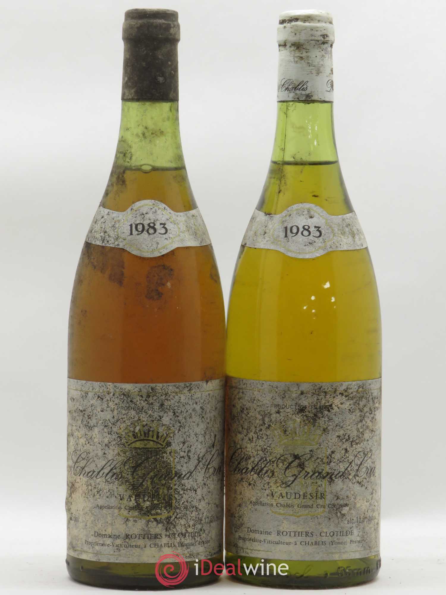 Chablis Grand Cru Vaudesir Domaine Rottiers 1983 - Posten von 2 Flaschen - 0
