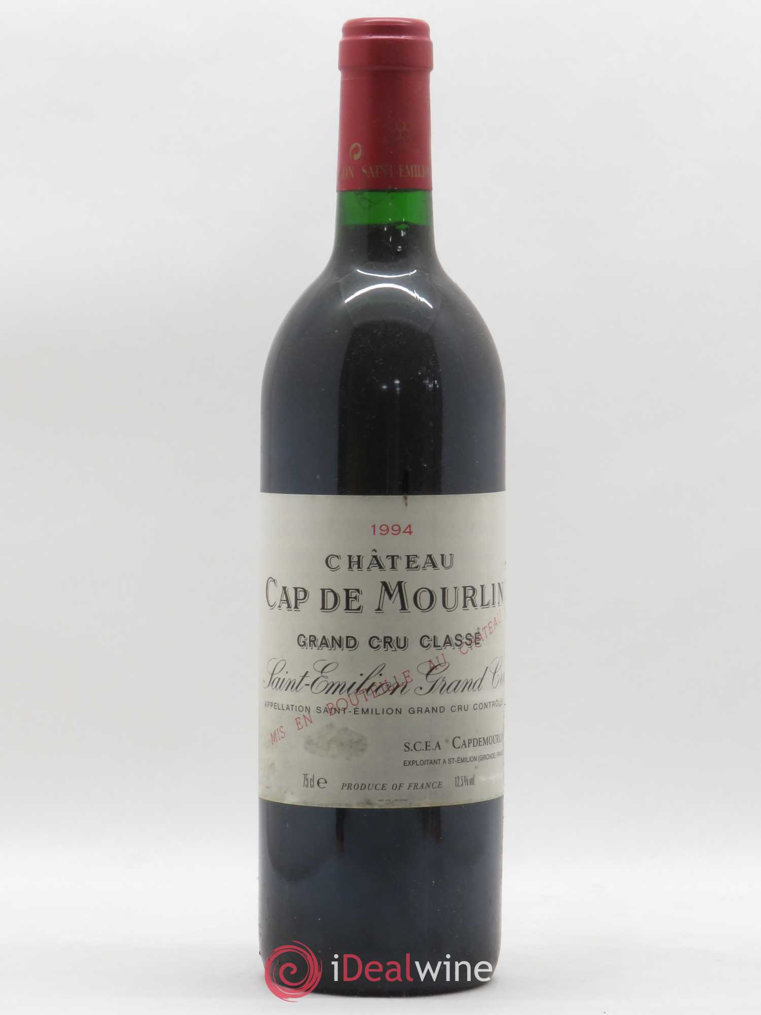 Château Cap de Mourlin Grand Cru Classé 1994 - Lot de 1 bouteille - 0