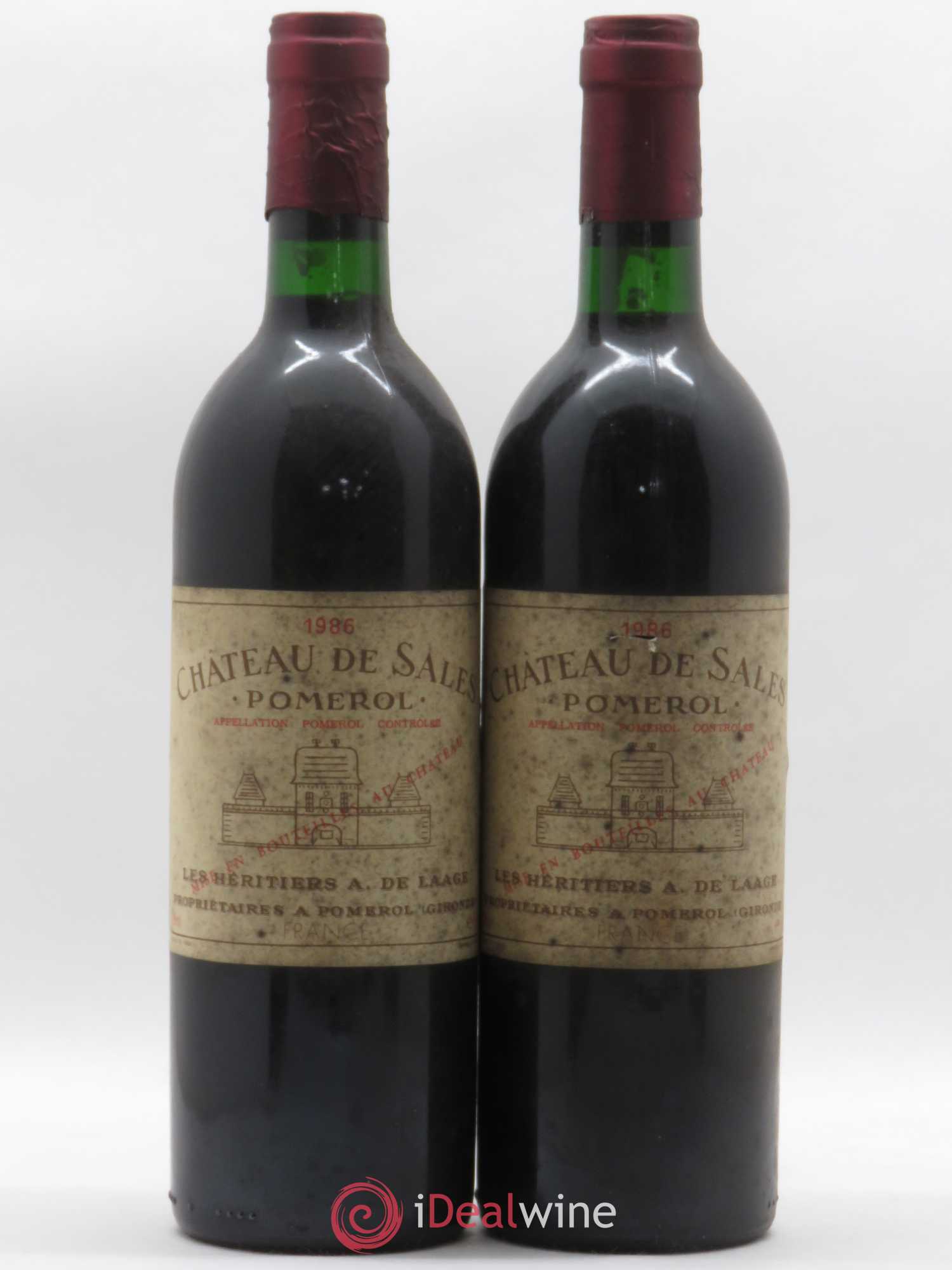 Château de Sales 1986 - Lot de 2 bouteilles - 0
