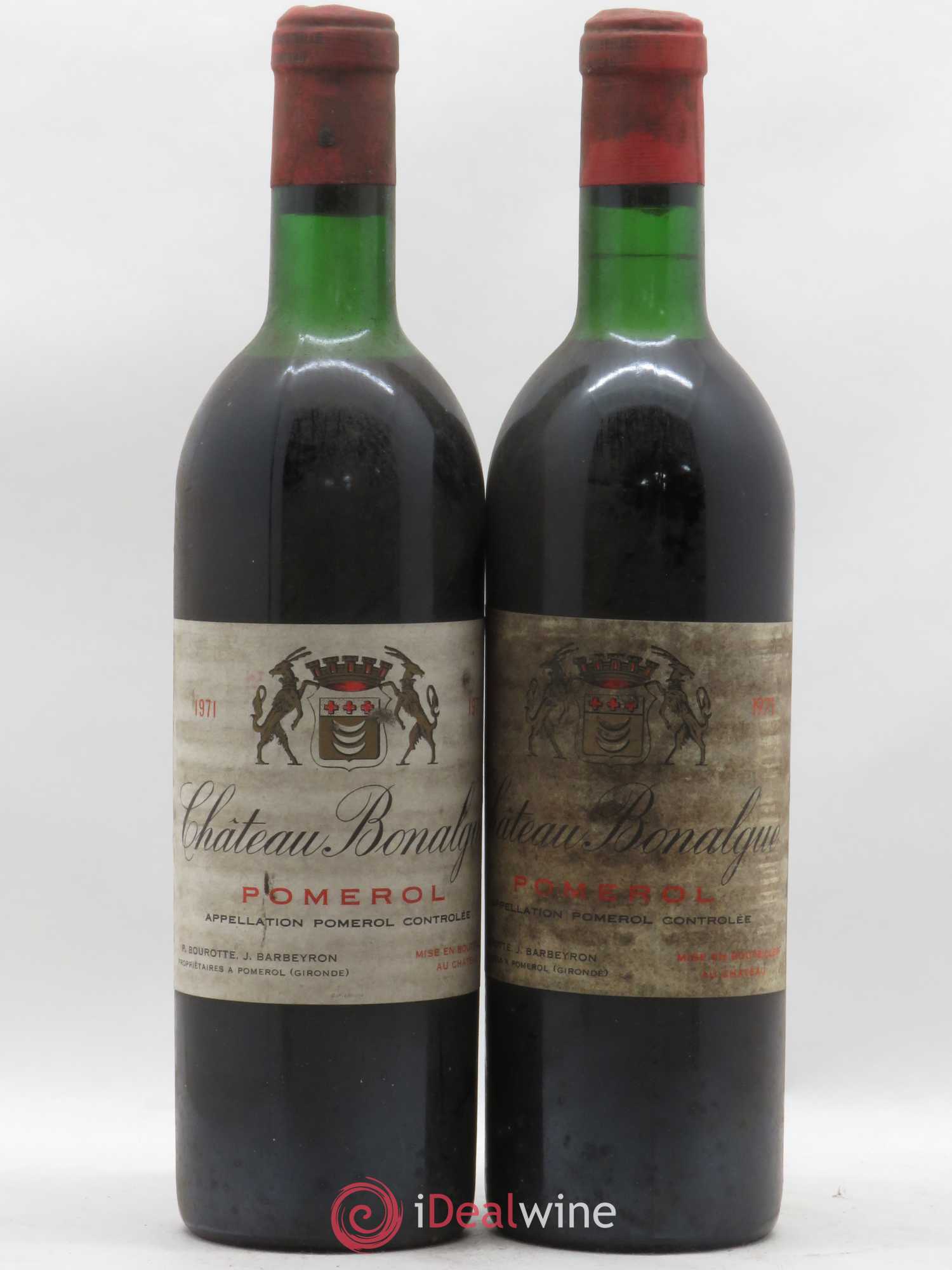 Château Bonalgue 1971 - Lot de 2 bouteilles - 0