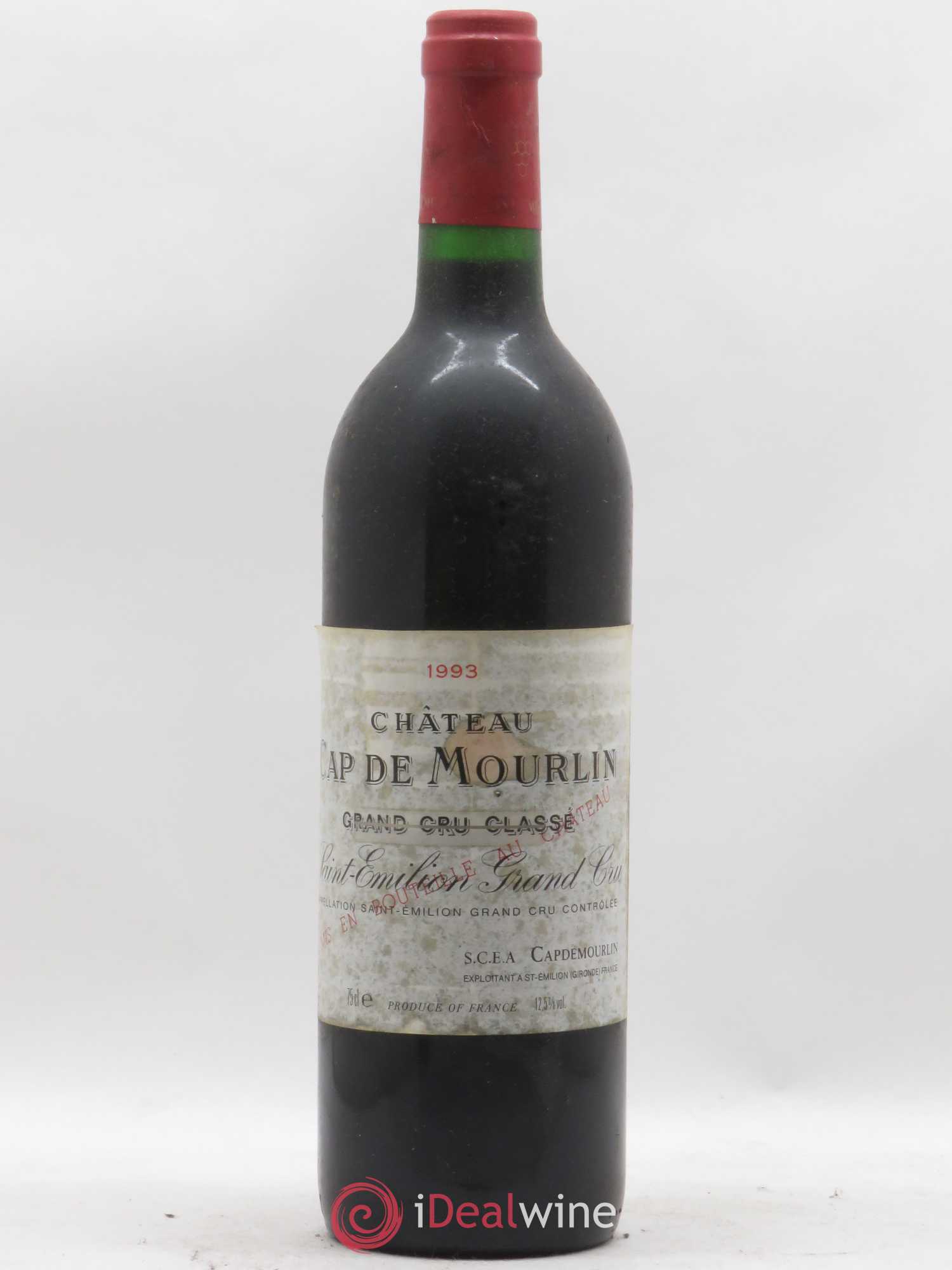 Château Cap de Mourlin Grand Cru Classé 1993 - Lot de 1 bouteille - 0