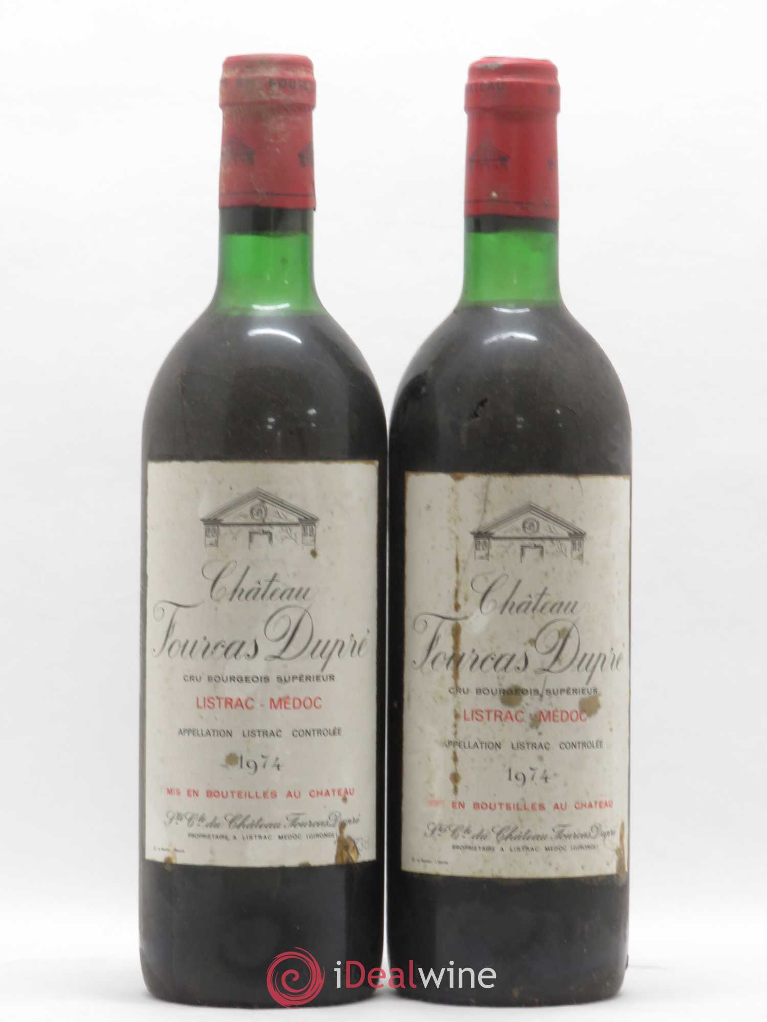 Château Fourcas Dupré 1974 - Lot de 2 bouteilles - 0