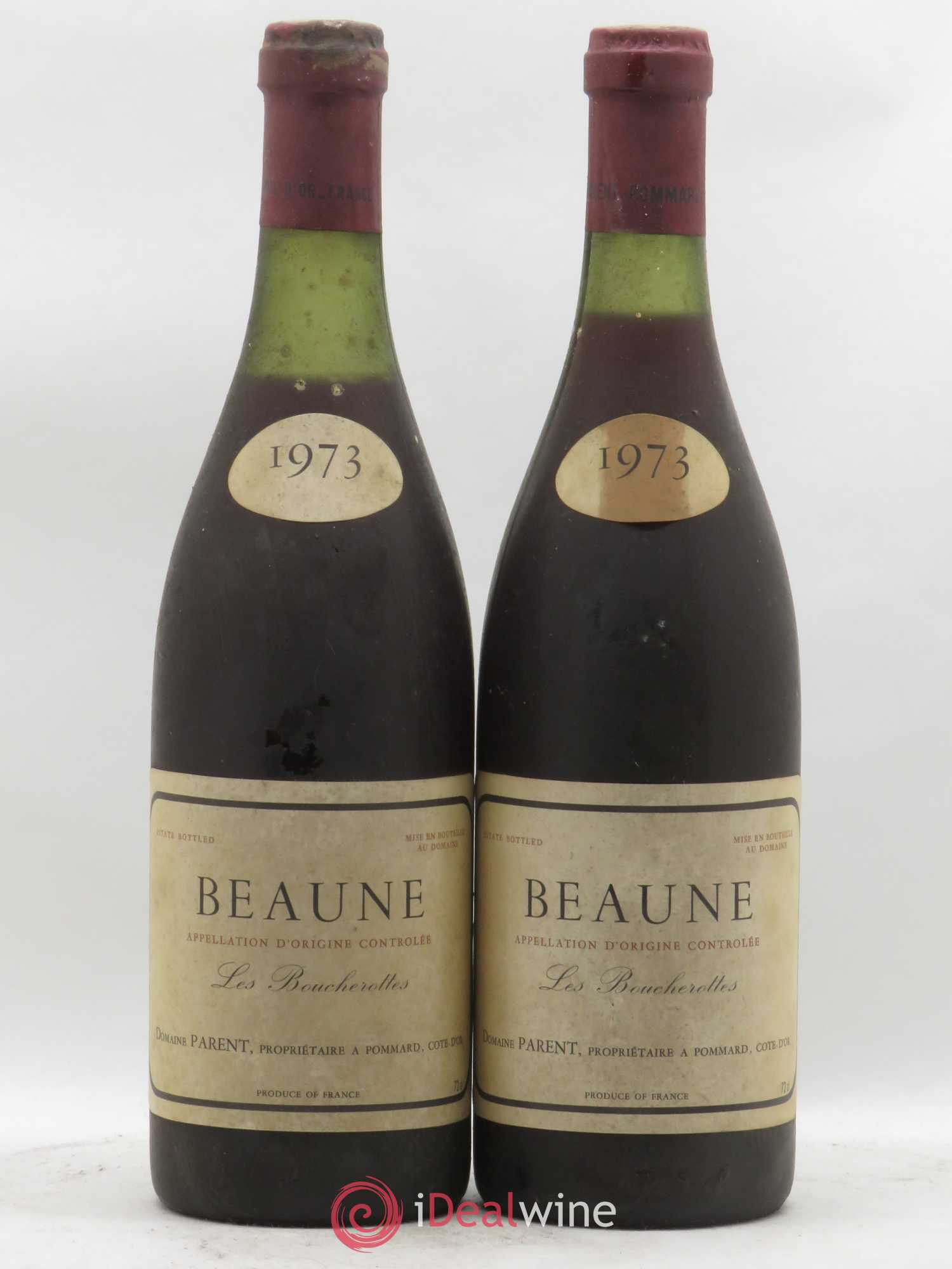 Beaune 1er Cru Les Boucherottes Domaine Parent 1973 - Posten von 2 Flaschen - 0