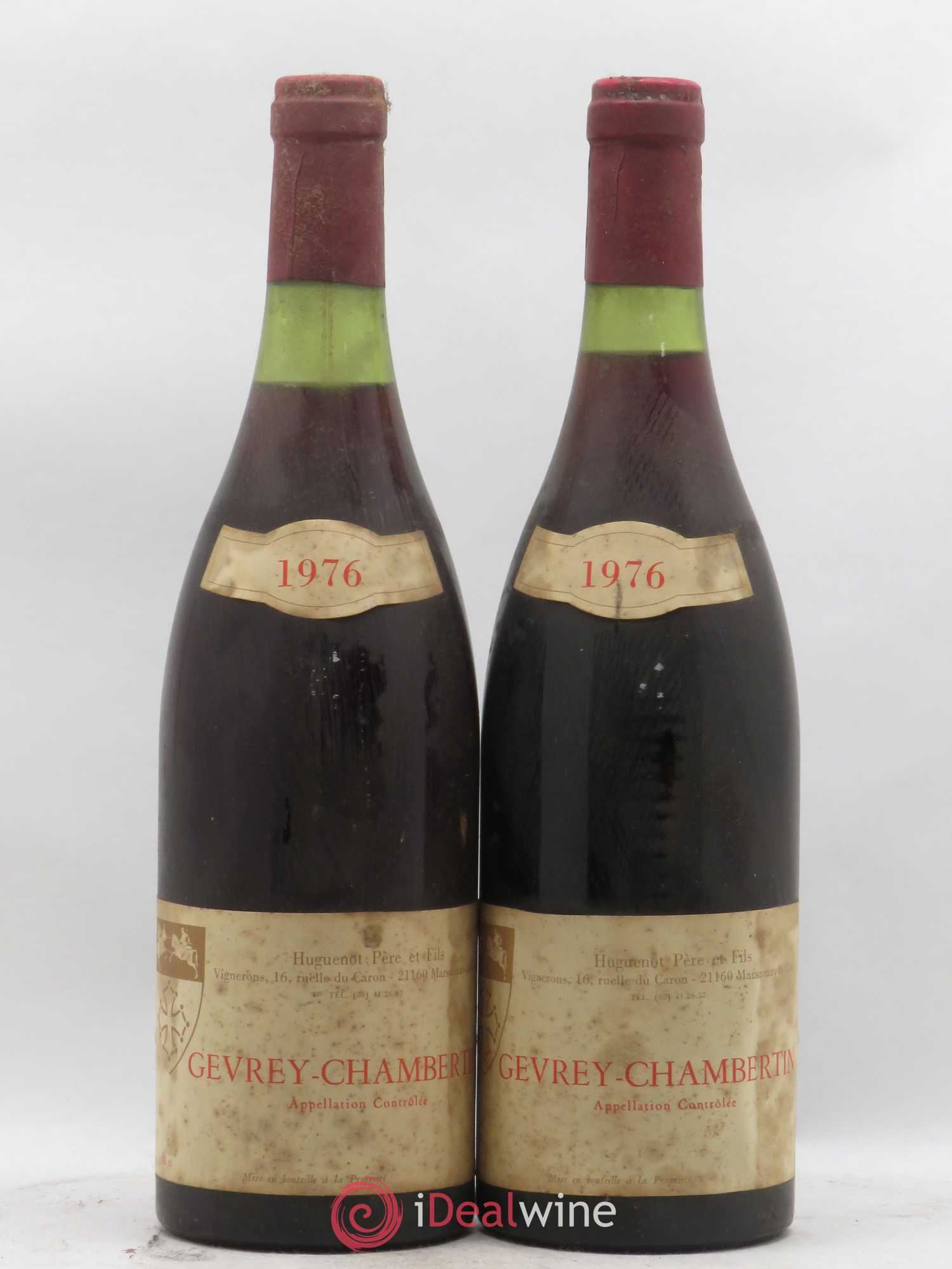 Gevrey-Chambertin Huguenot Pere & Fils 1976 - Posten von 2 Flaschen - 0