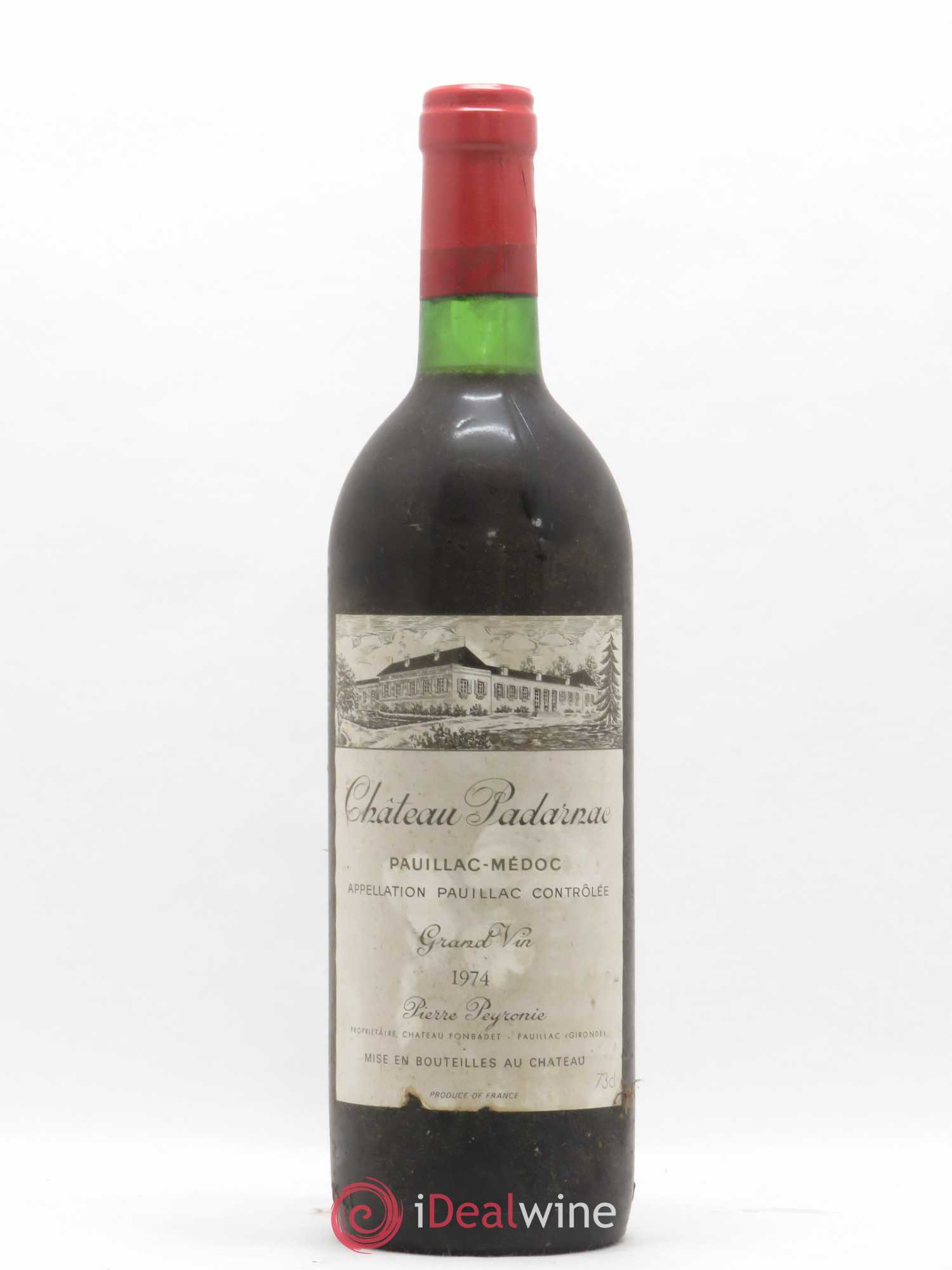Pauillac Chateau de Padarnac 1974 - Posten von 1 Flasche - 0
