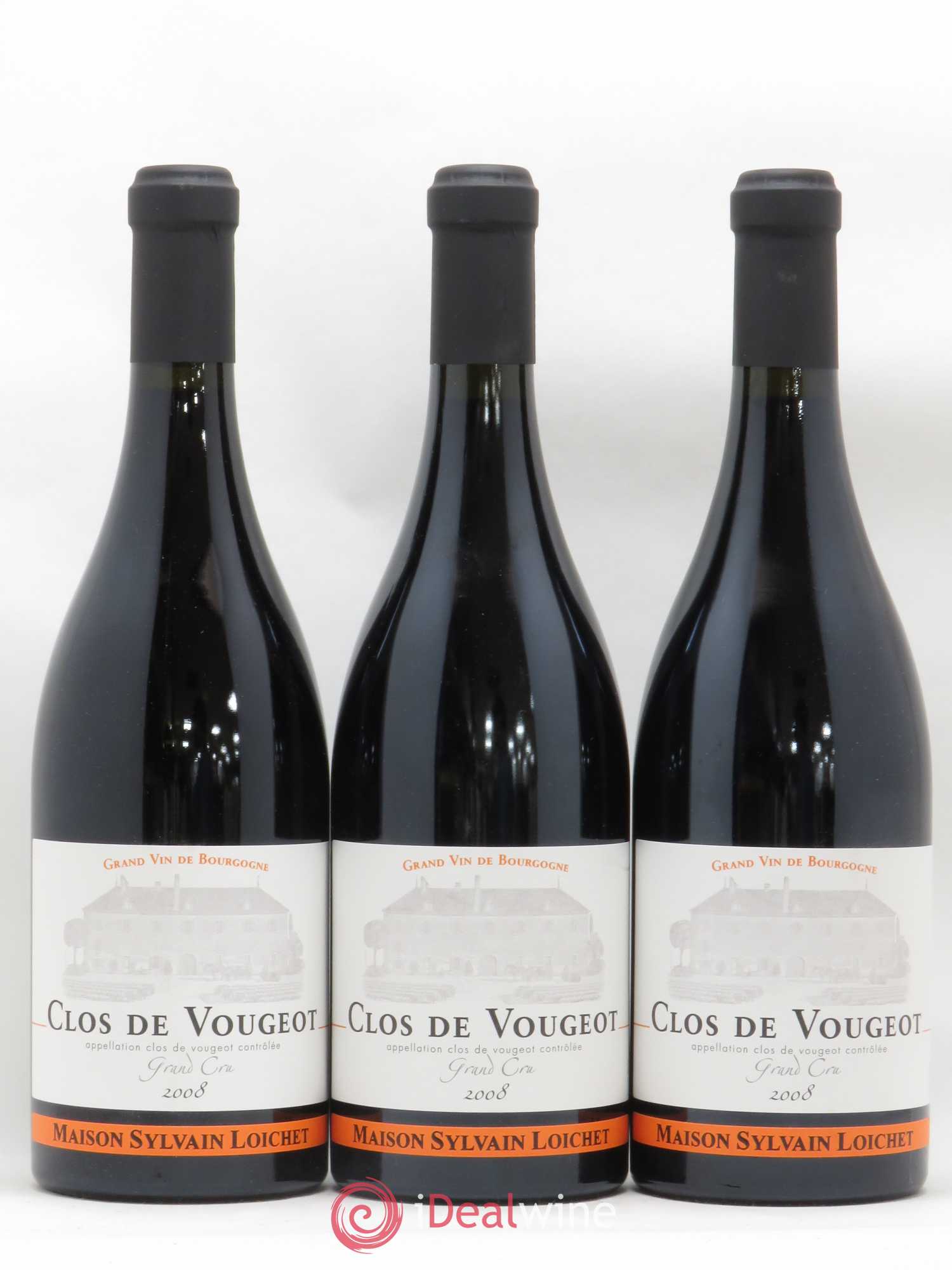 Clos de Vougeot Grand Cru Sylvain Loichet 2008 - Lot de 3 bouteilles - 0