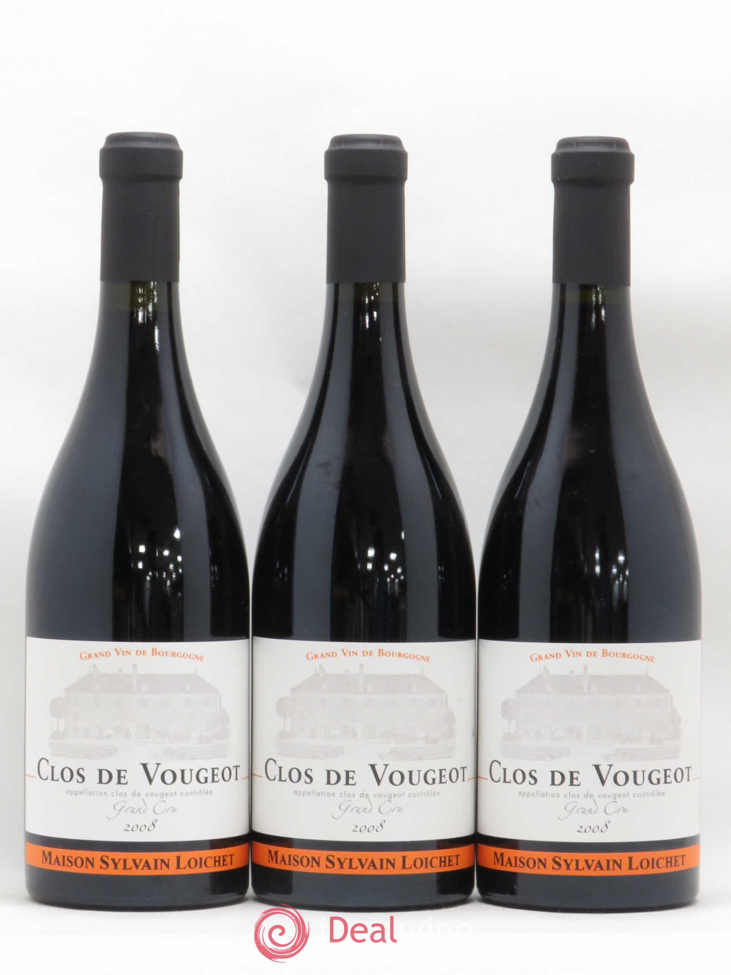 Clos de Vougeot Grand Cru Sylvain Loichet 2008 - Lot de 3 bouteilles - 0