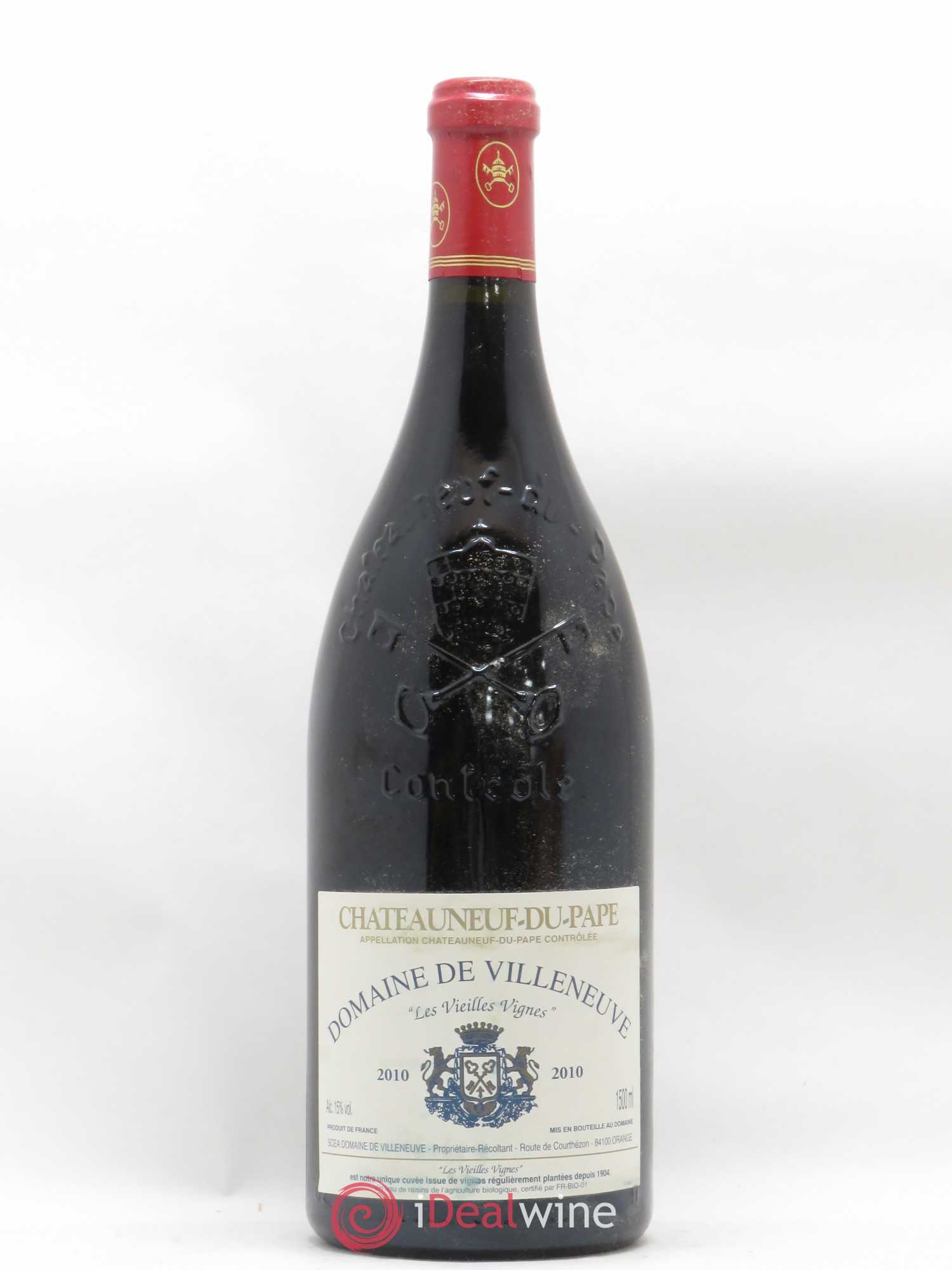 Châteauneuf-du-Pape Les Vieilles Vignes Domaine de Villeneuve 2010 - Posten von 1 Magnum - 0