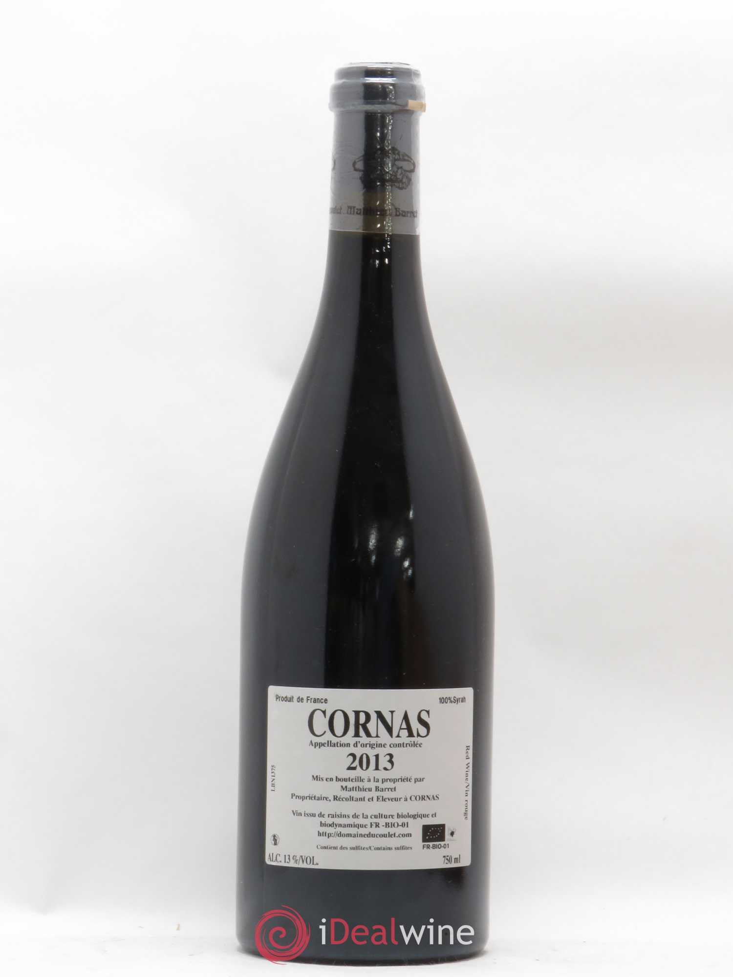 Cornas Billes Noires Coulet (Domaine du) - Matthieu Barret 2013 - Lot de 1 bouteille - 1