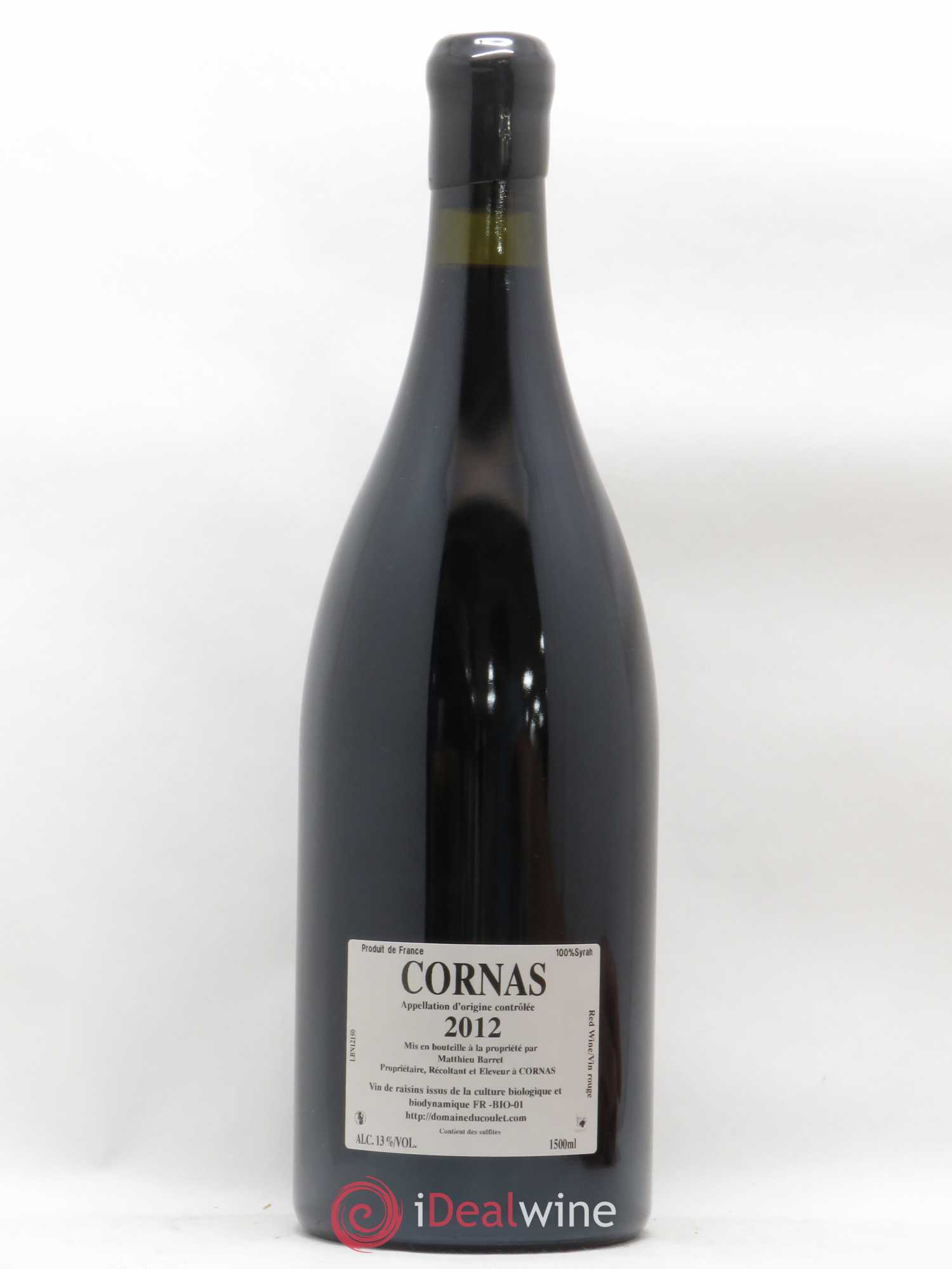 Cornas Billes Noires Coulet (Domaine du) - Matthieu Barret 2012 - Lot de 1 magnum - 1