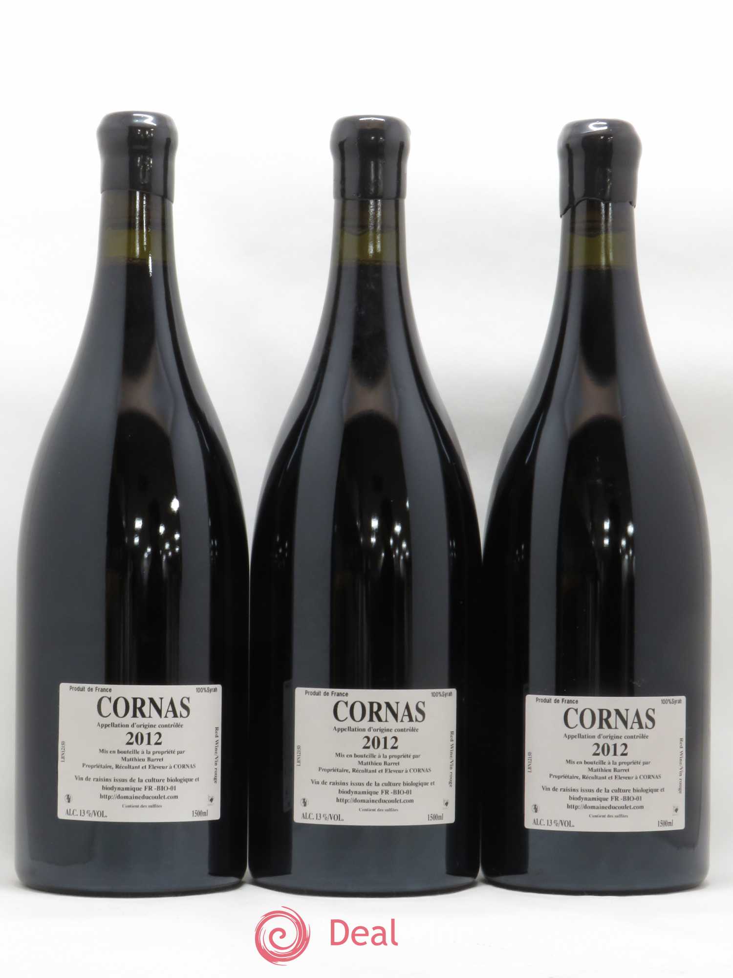 Cornas Billes Noires Coulet (Domaine du) - Matthieu Barret 2012 - Lot de 3 magnums - 1