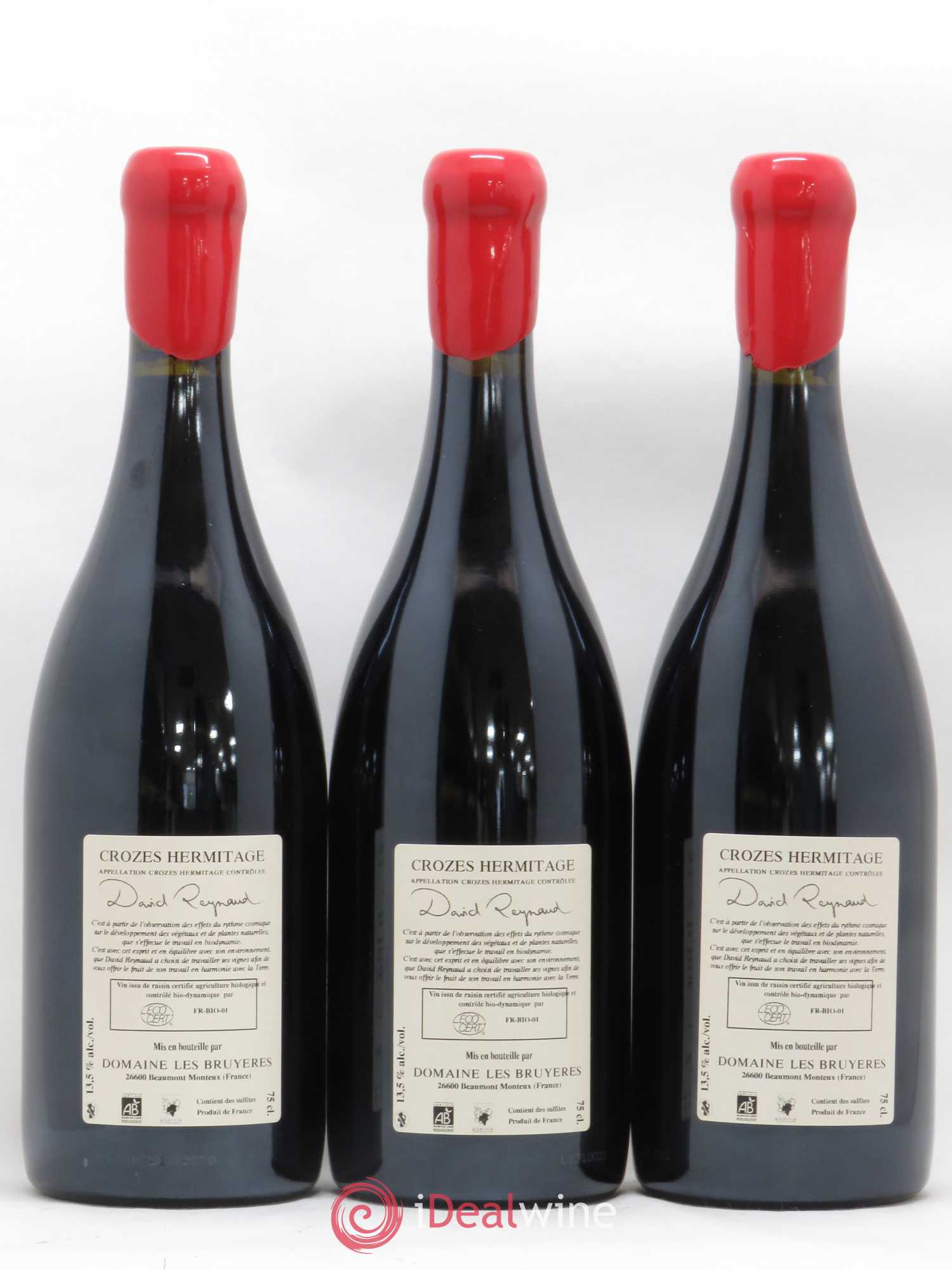 Crozes-Hermitage Entre Ciel et Terre Domaine Les Bruyères 2011 - Posten von 3 Flaschen - 1