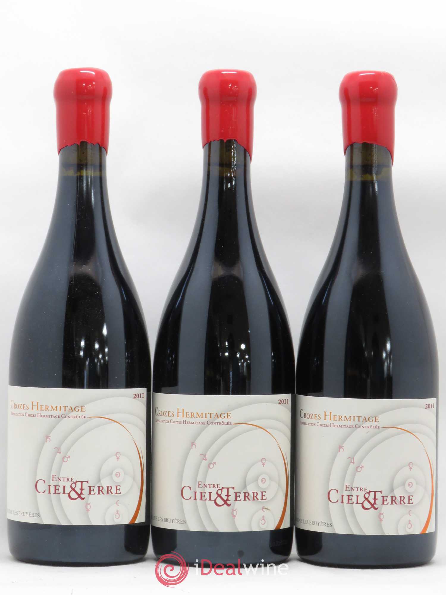 Crozes-Hermitage Entre Ciel et Terre Domaine Les Bruyères 2011 - Posten von 3 Flaschen - 0