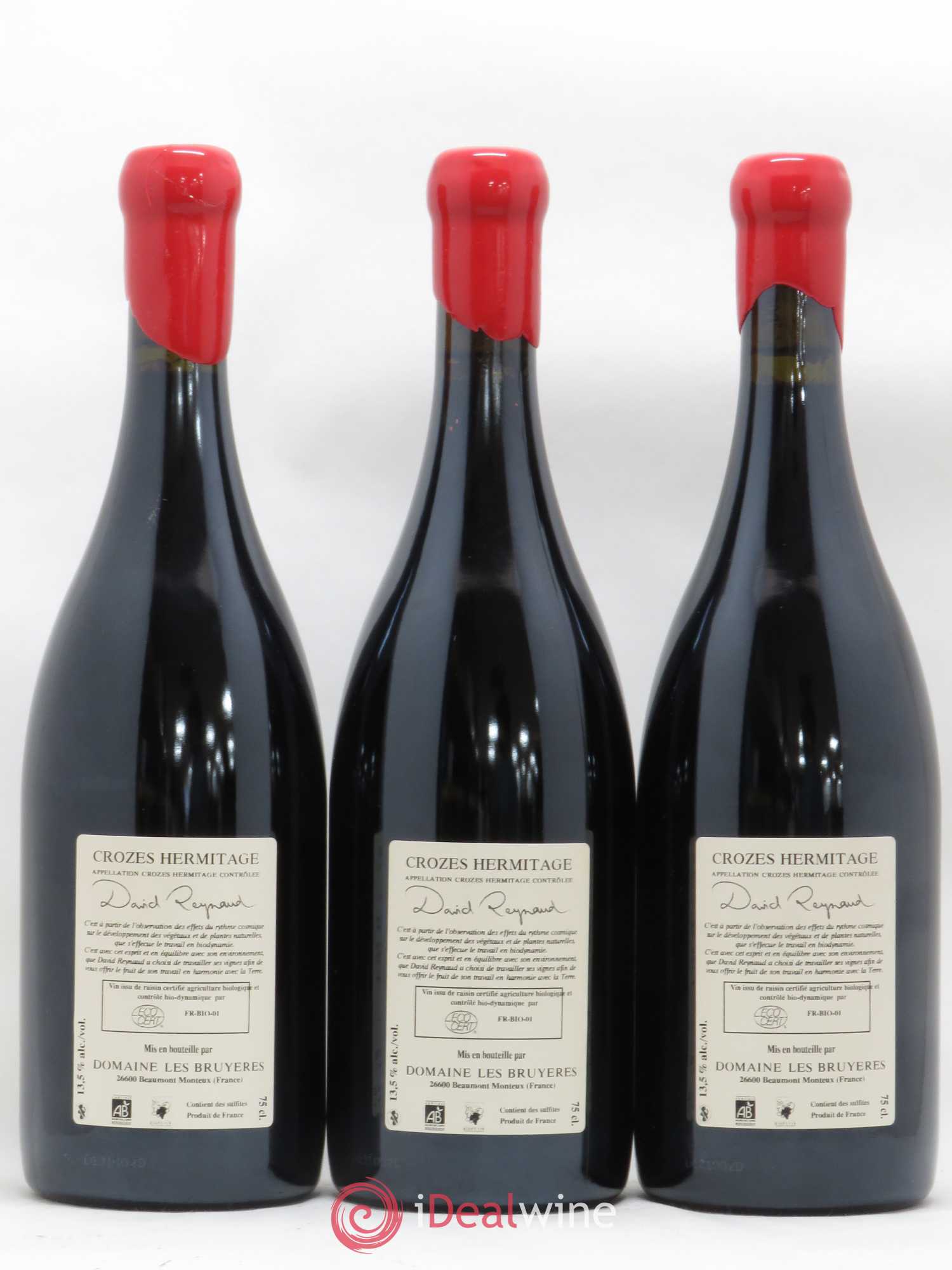 Crozes-Hermitage Entre Ciel et Terre Domaine Les Bruyères 2011 - Posten von 3 Flaschen - 1