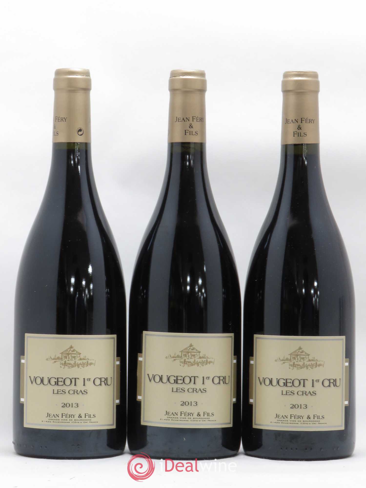 Vougeot 1er Cru Les Cras Jean Fery 2013 - Posten von 3 Flaschen - 0