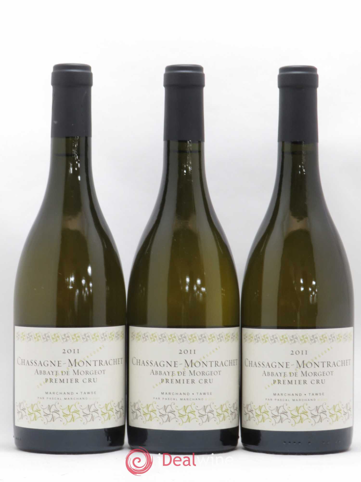 Chassagne-Montrachet 1er Cru Abbaye de Morgeot Marchand Tawse 2011 - Posten von 3 Flaschen - 0