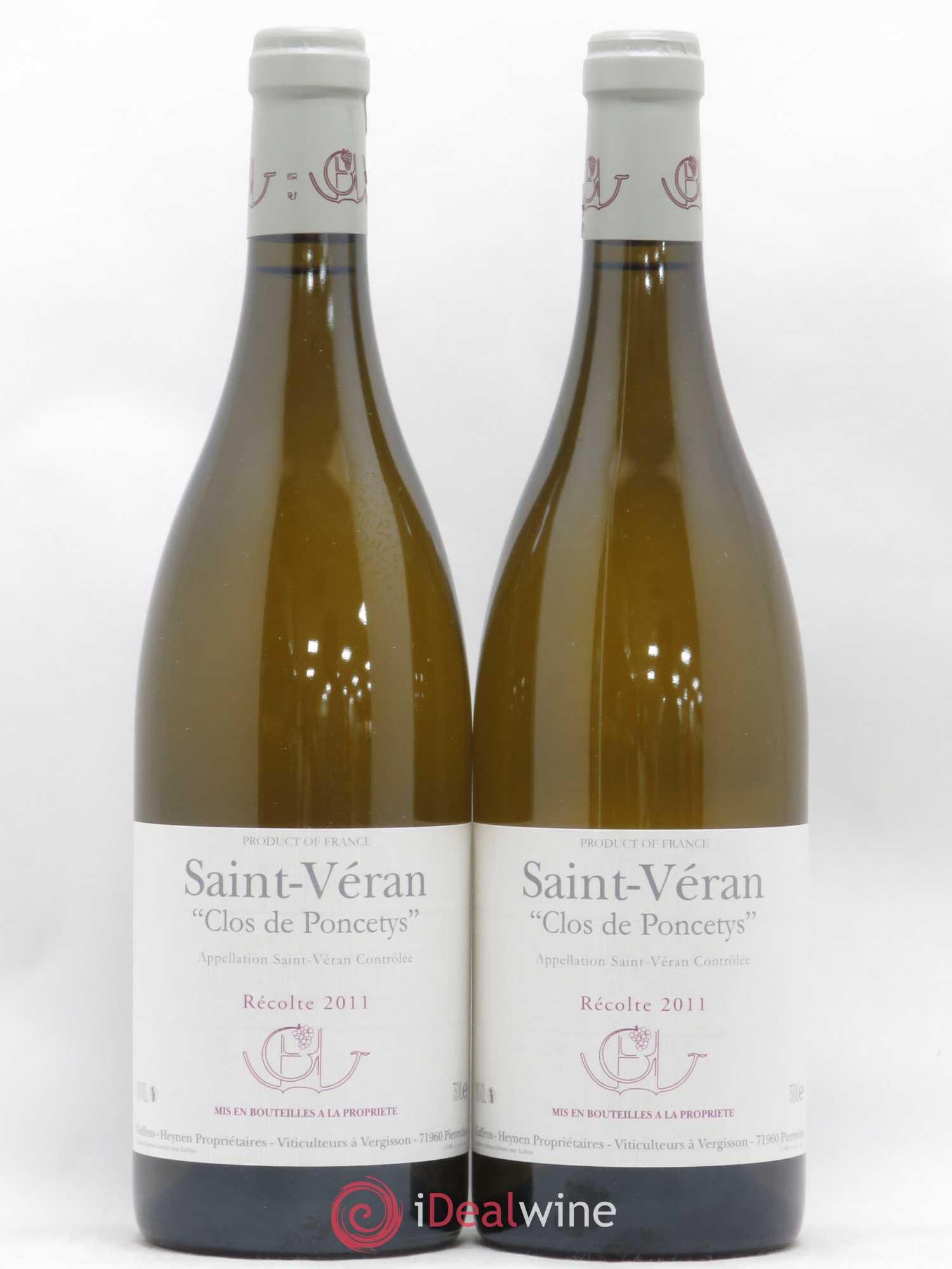 Saint-Véran Clos de Poncetys Guffens-Heynen 2011 - Lot de 2 bouteilles - 0