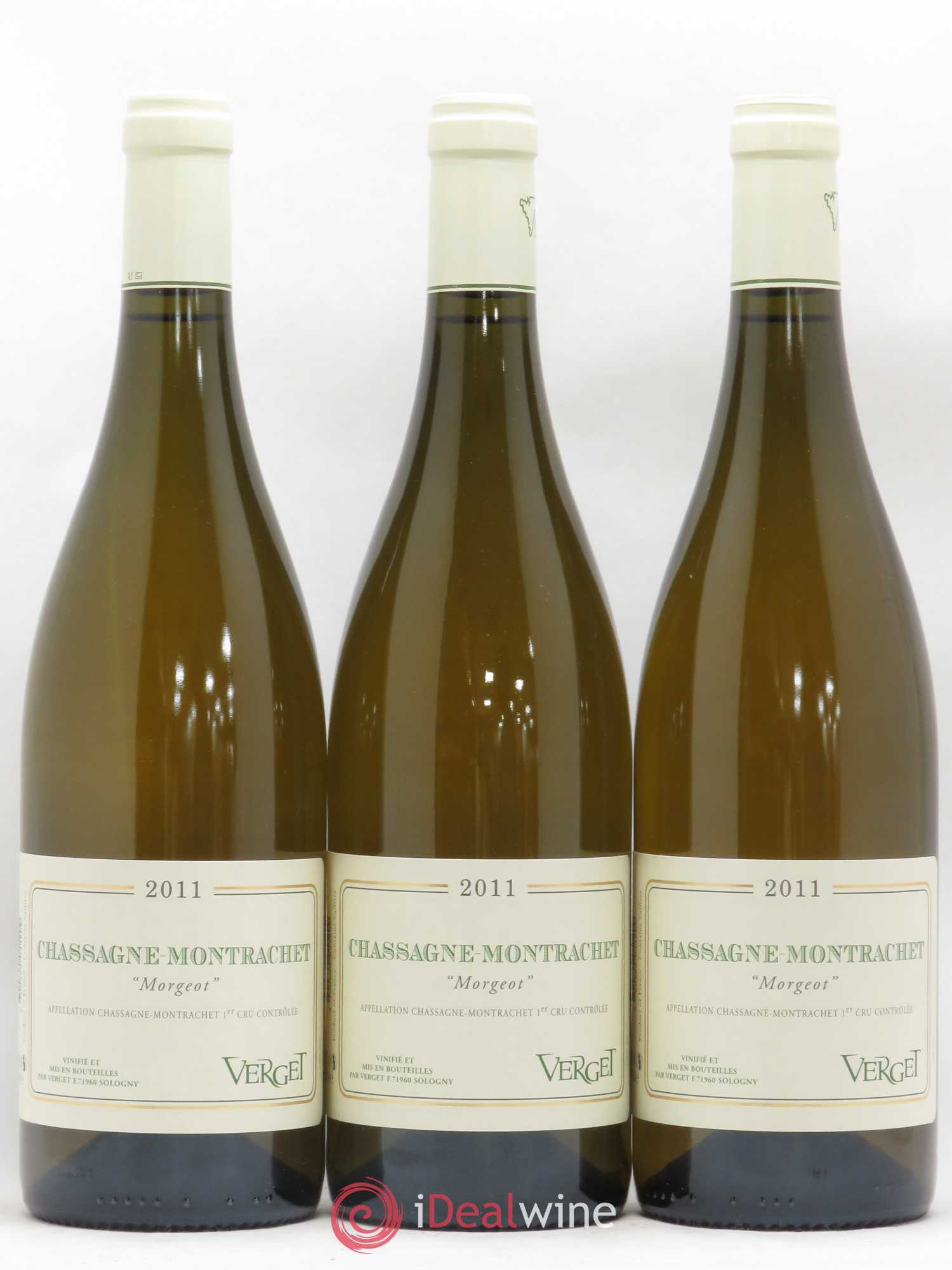 Chassagne-Montrachet 1er Cru Morgeot Verget 2011 - Lot de 3 bouteilles - 0