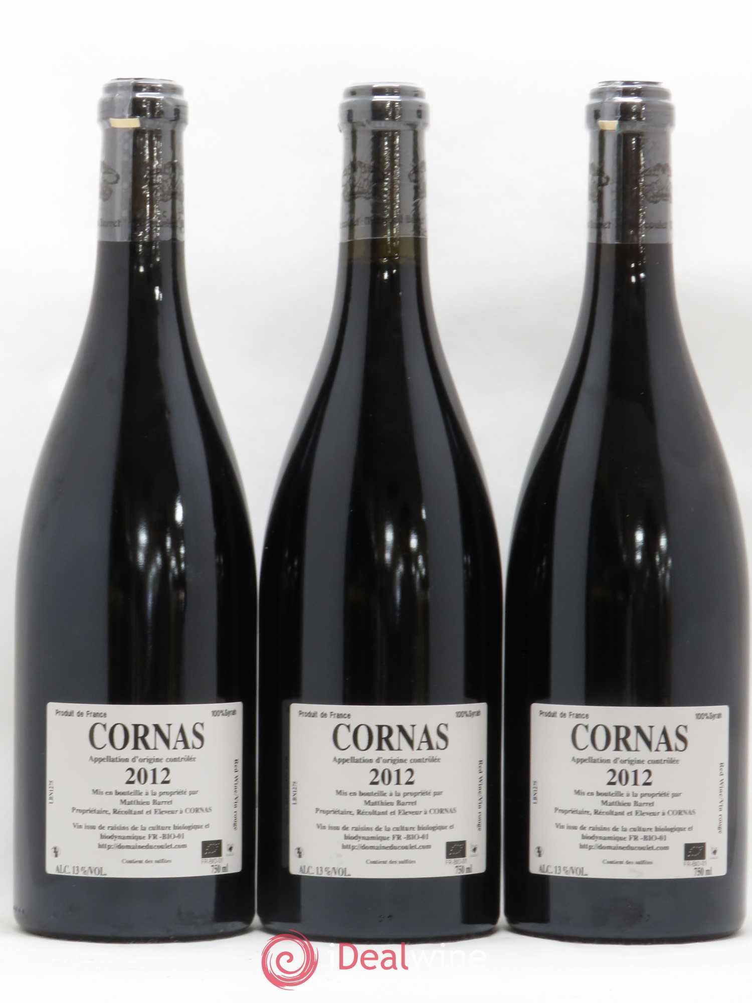 Cornas Billes Noires Coulet (Domaine du) - Matthieu Barret 2012 - Lot of 3 bottles - 1
