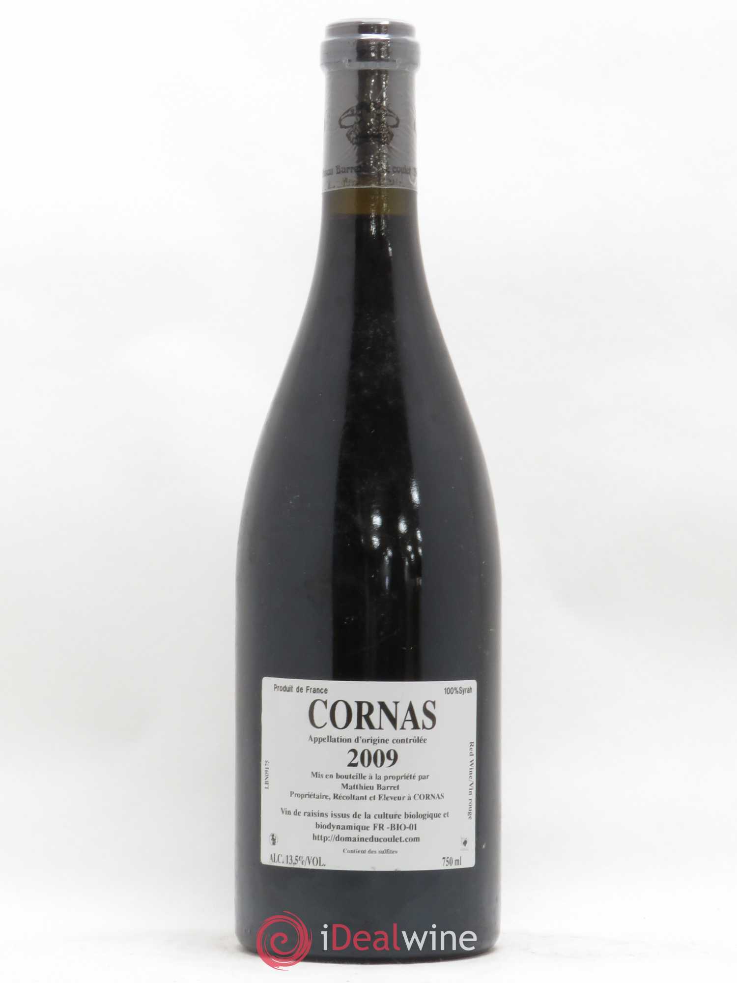 Cornas Billes Noires Coulet (Domaine du) - Matthieu Barret 2009 - Lot de 1 bouteille - 1