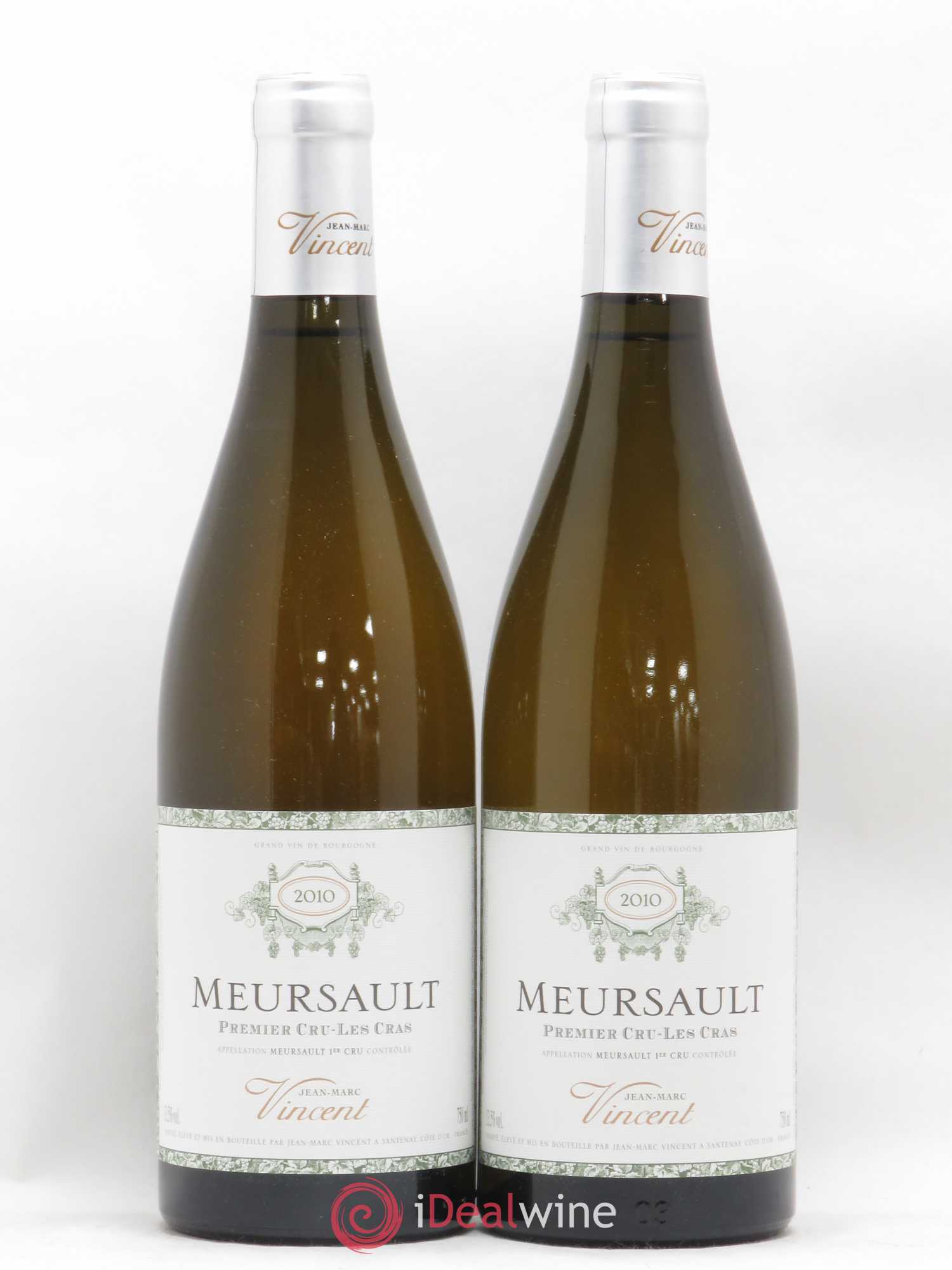 Meursault 1er Cru Les Cras Jean-Marc Vincent 2010 - Posten von 2 Flaschen - 0