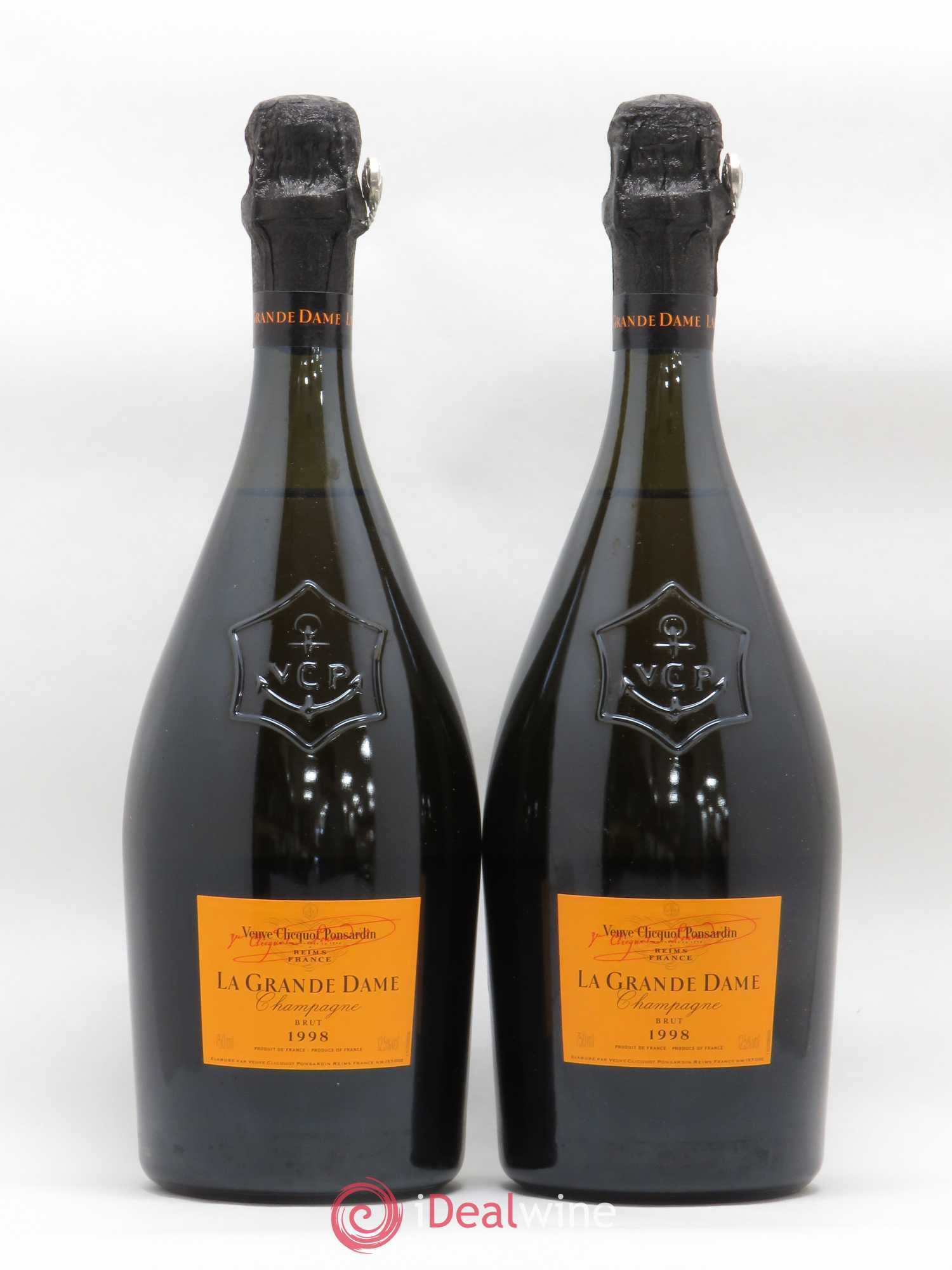 La Grande Dame Veuve Clicquot 1998 - Lot de 2 bouteilles - 0