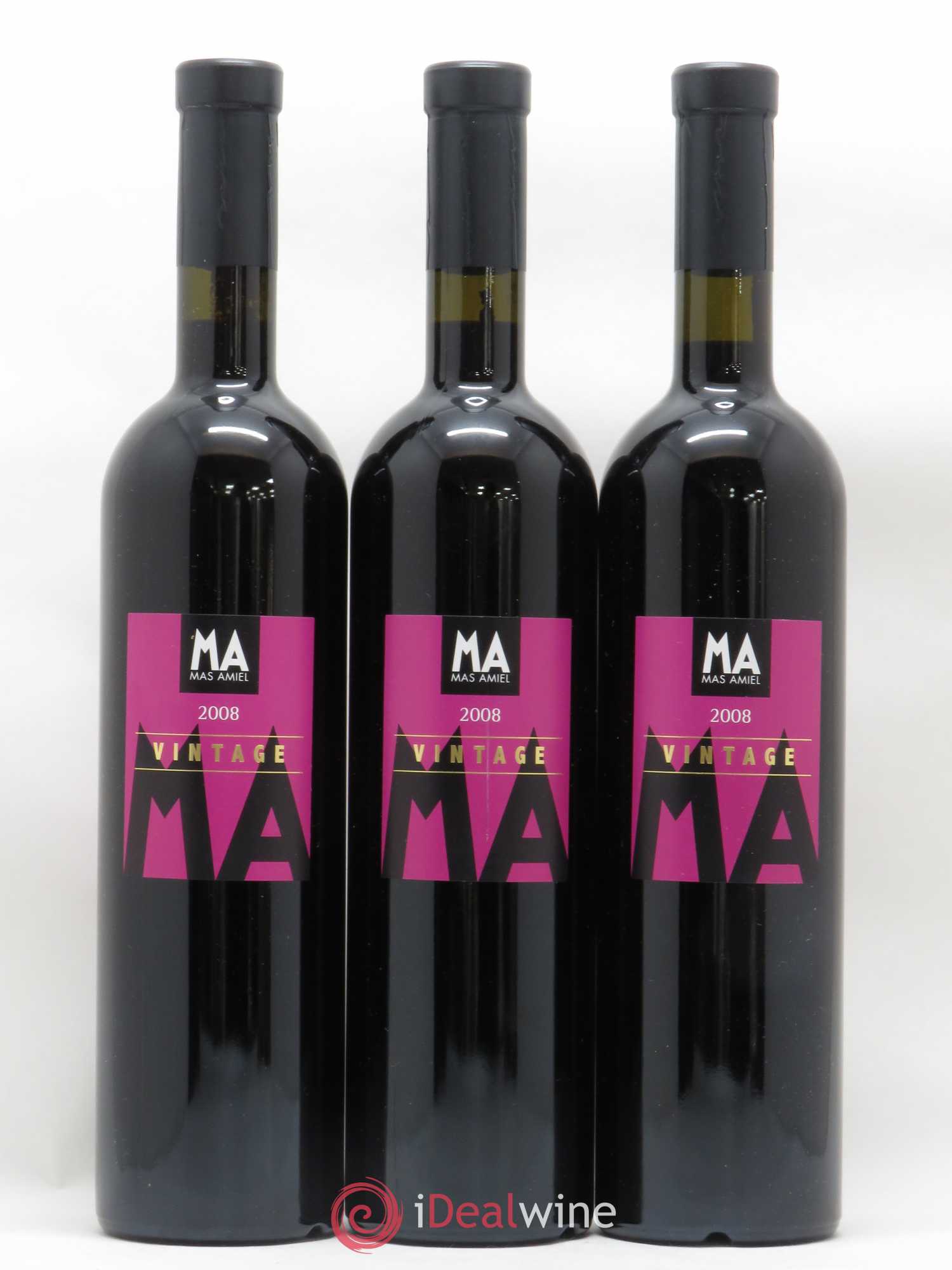 Maury Mas Amiel Vintage 2008 - Lot de 3 bouteilles - 0
