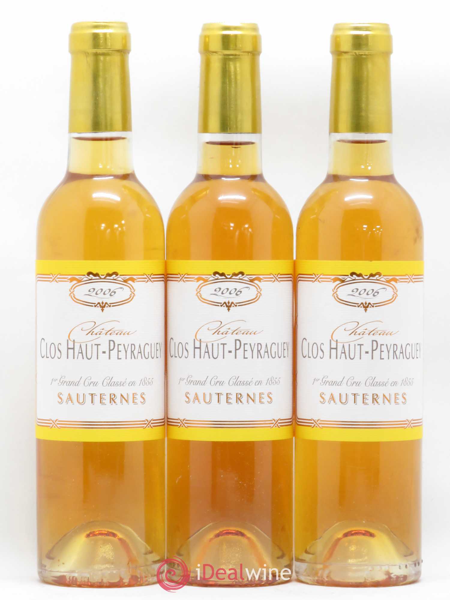 Clos Haut-Peyraguey 1er Grand Cru Classé 2006 - Posten von 3 Demi-Flaschen - 0