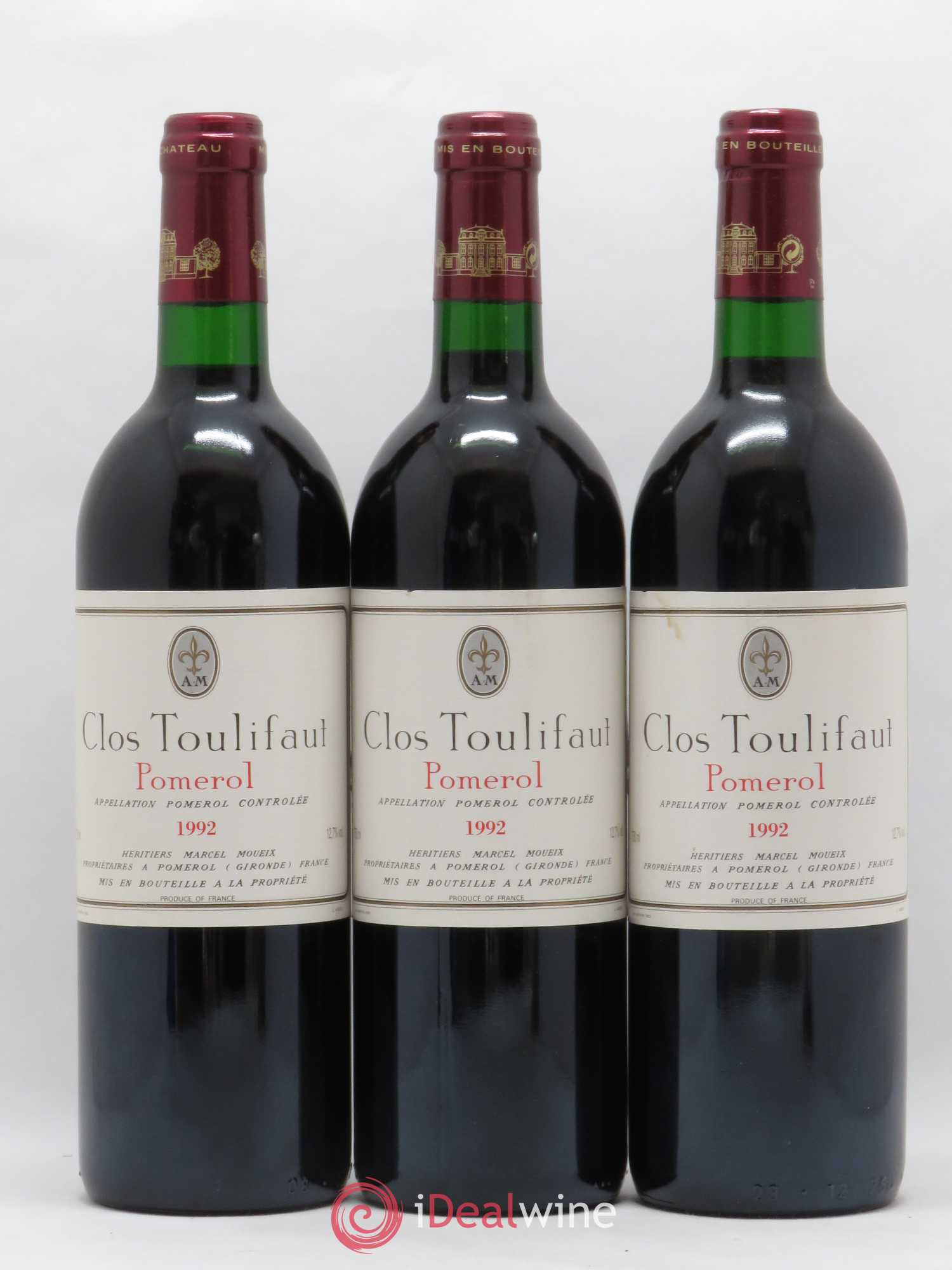 Pomerol Clos Toulifaut 1992 - Posten von 6 Flaschen - 1