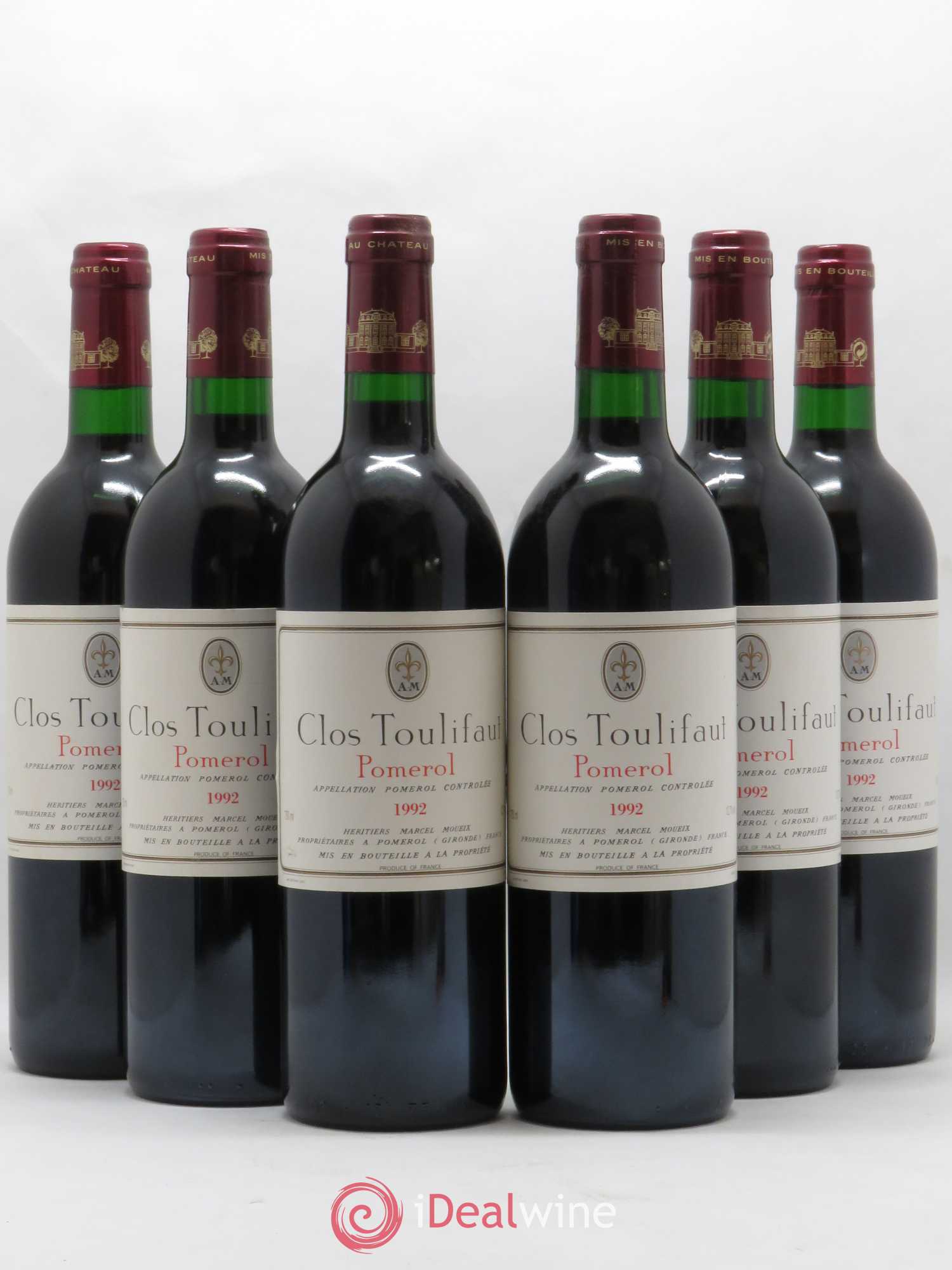 Pomerol Clos Toulifaut 1992 - Posten von 6 Flaschen - 0