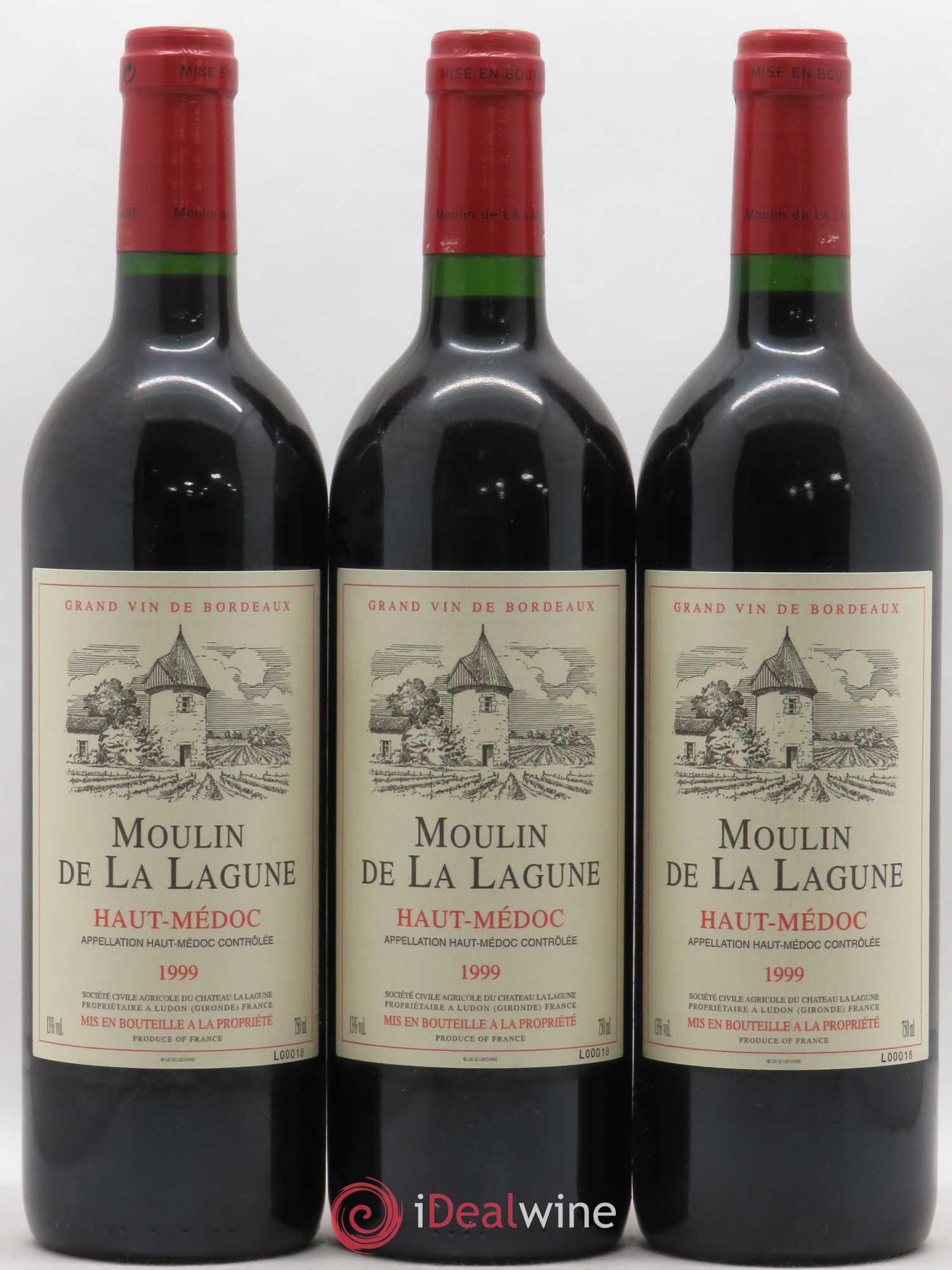 Moulin de La Lagune Second Vin 1999 - Lot de 3 bouteilles - 0