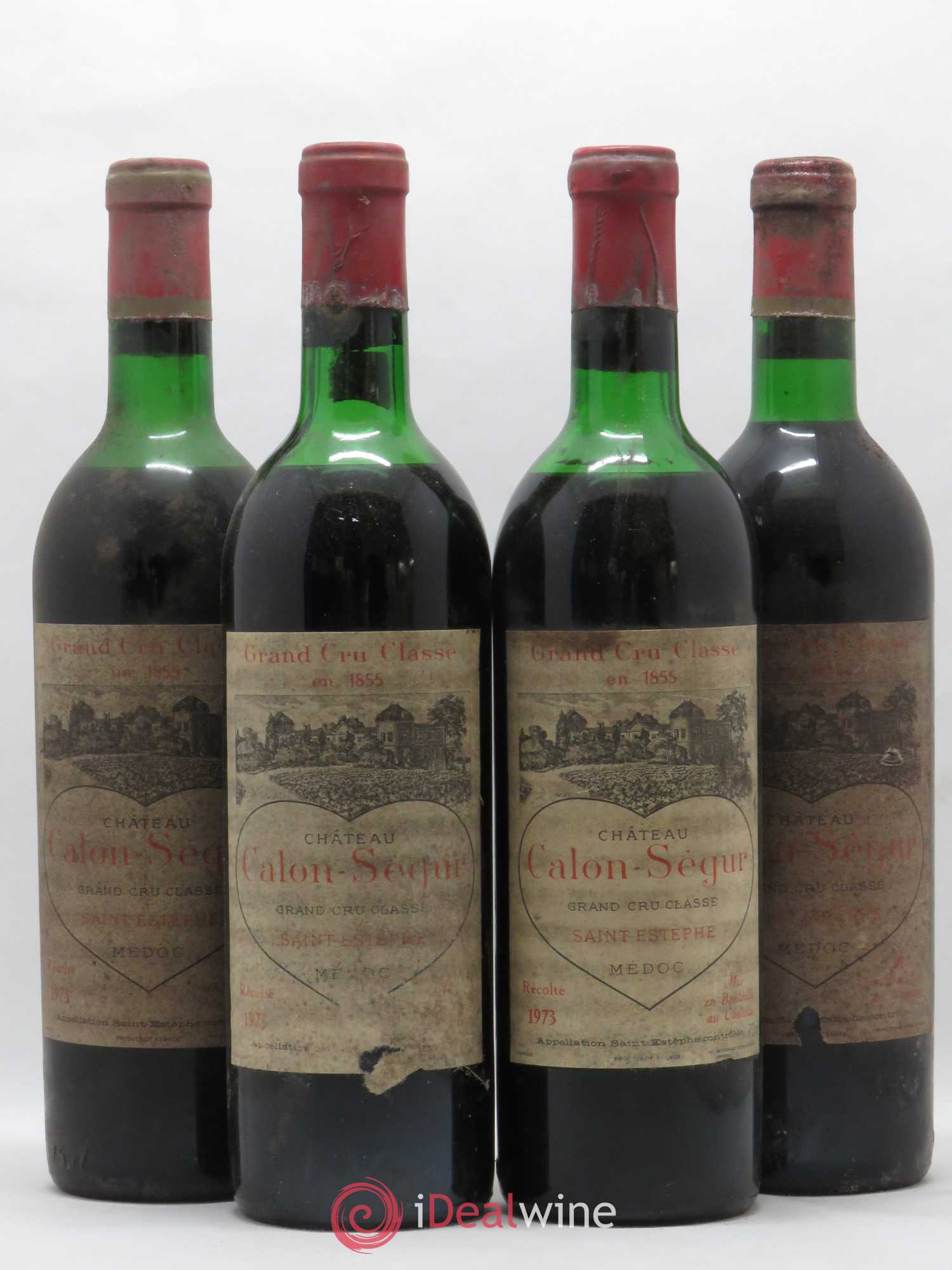 Château Calon Ségur 3ème Grand Cru Classé 1973 - Lot de 4 bouteilles - 0