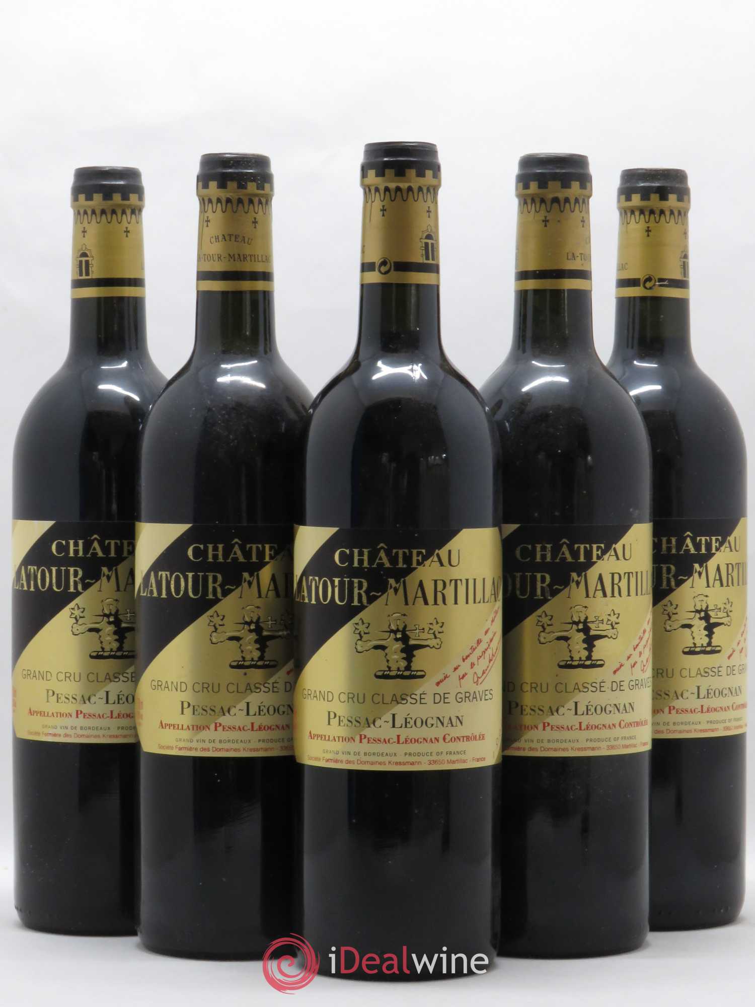 Château Latour-Martillac Cru Classé de Graves 1999 - Lot de 5 bouteilles - 0