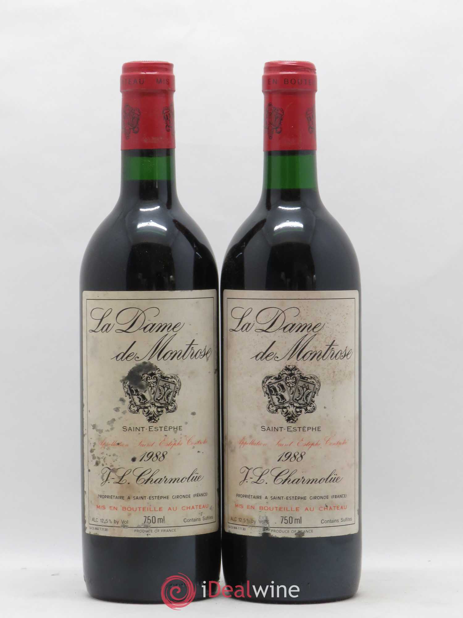 La Dame de Montrose Second Vin 1988 - Lot de 2 bouteilles - 0