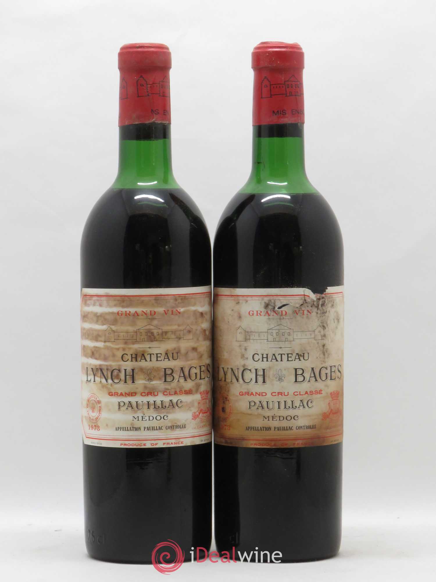 Château Lynch Bages 5ème Grand Cru Classé 1973 - Lot de 2 bouteilles - 0