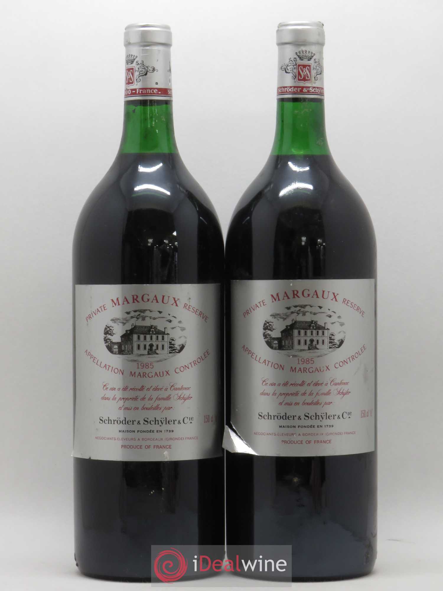 Bordeaux Margaux Private Reserve Schroder and Schyler 1985 - Posten von 2 Magnum - 0