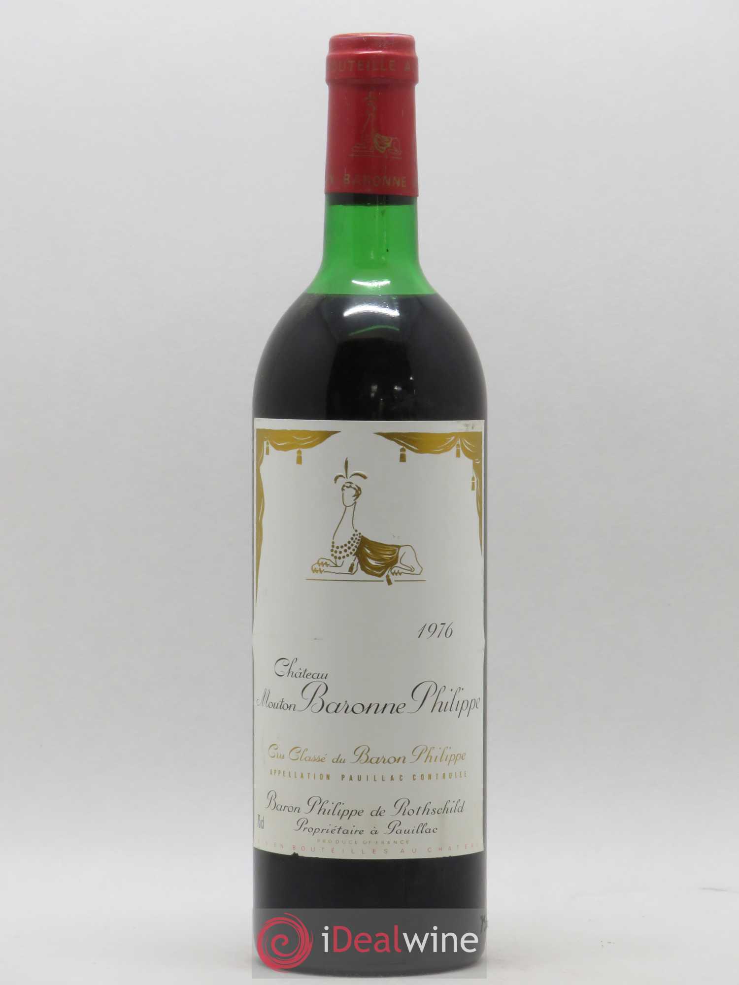 Château d' Armailhac - Mouton Baron(ne) Philippe 5ème Grand Cru Classé 1976 - Lot de 1 bouteille - 0