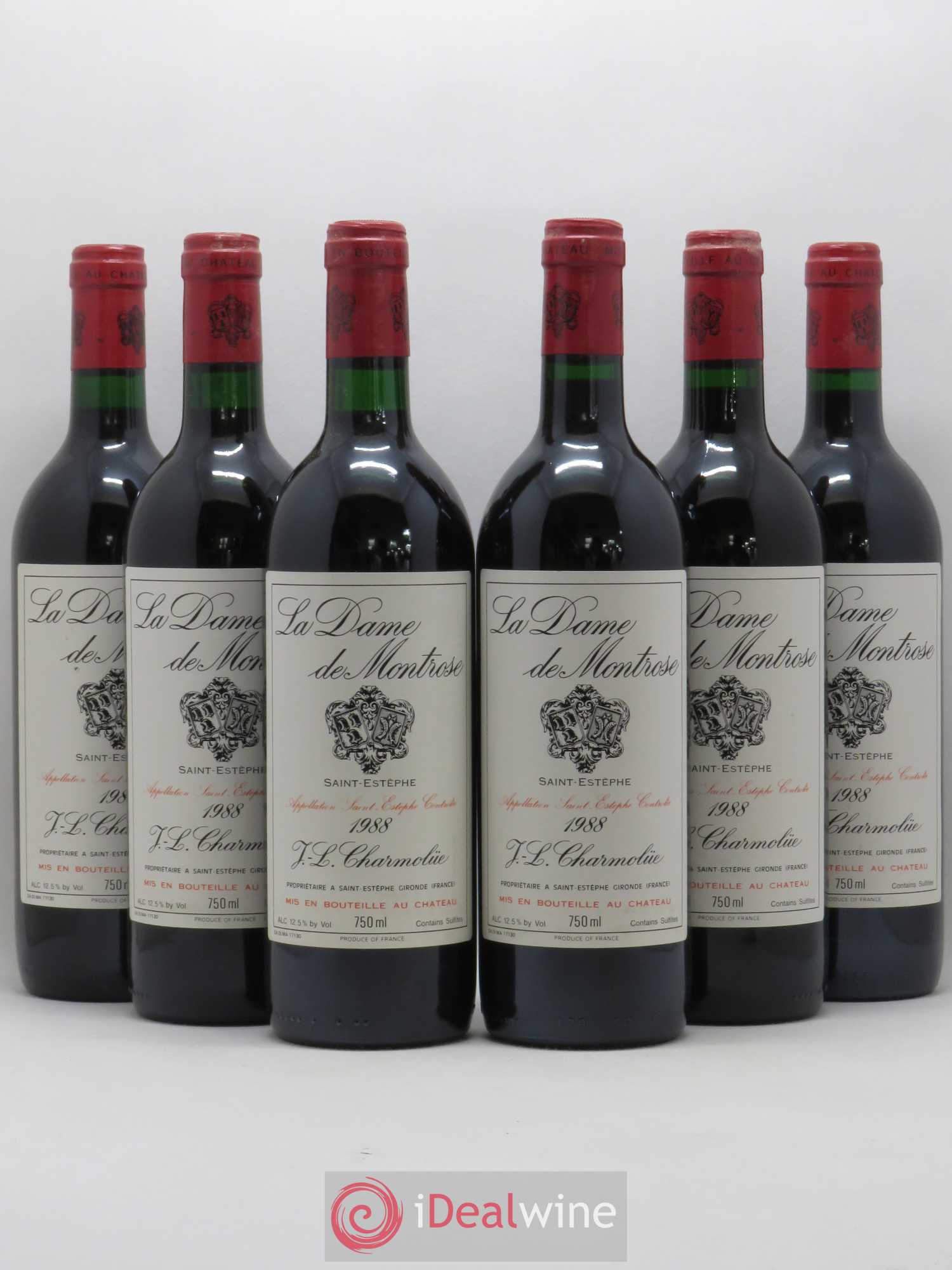 La Dame de Montrose Second Vin 1988 - Lot de 6 bouteilles - 0